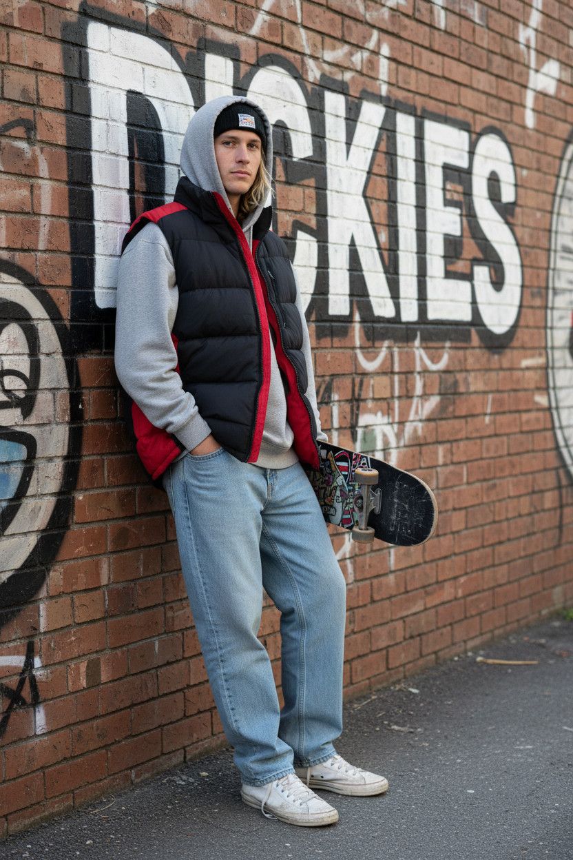 Dickies Vest puffer jacket dickies hooded red black size xl Size US XL / EU 56 / 4 - 2 Thumbnail