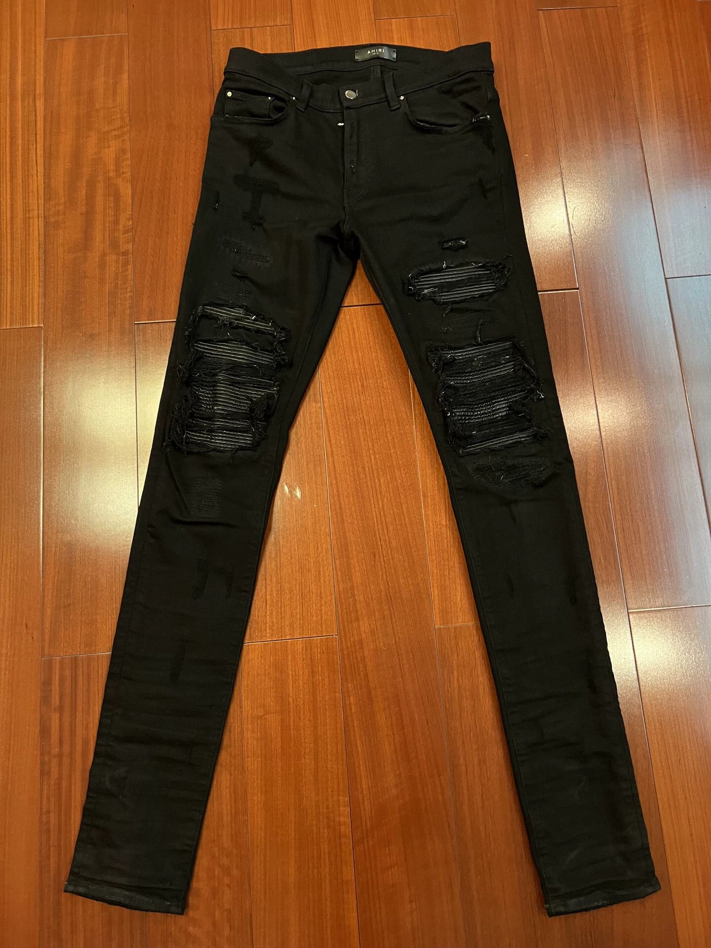 Amiri amiri classic black patchwork jeans size 32 Size US 32 / EU 48 - 1 Thumbnail
