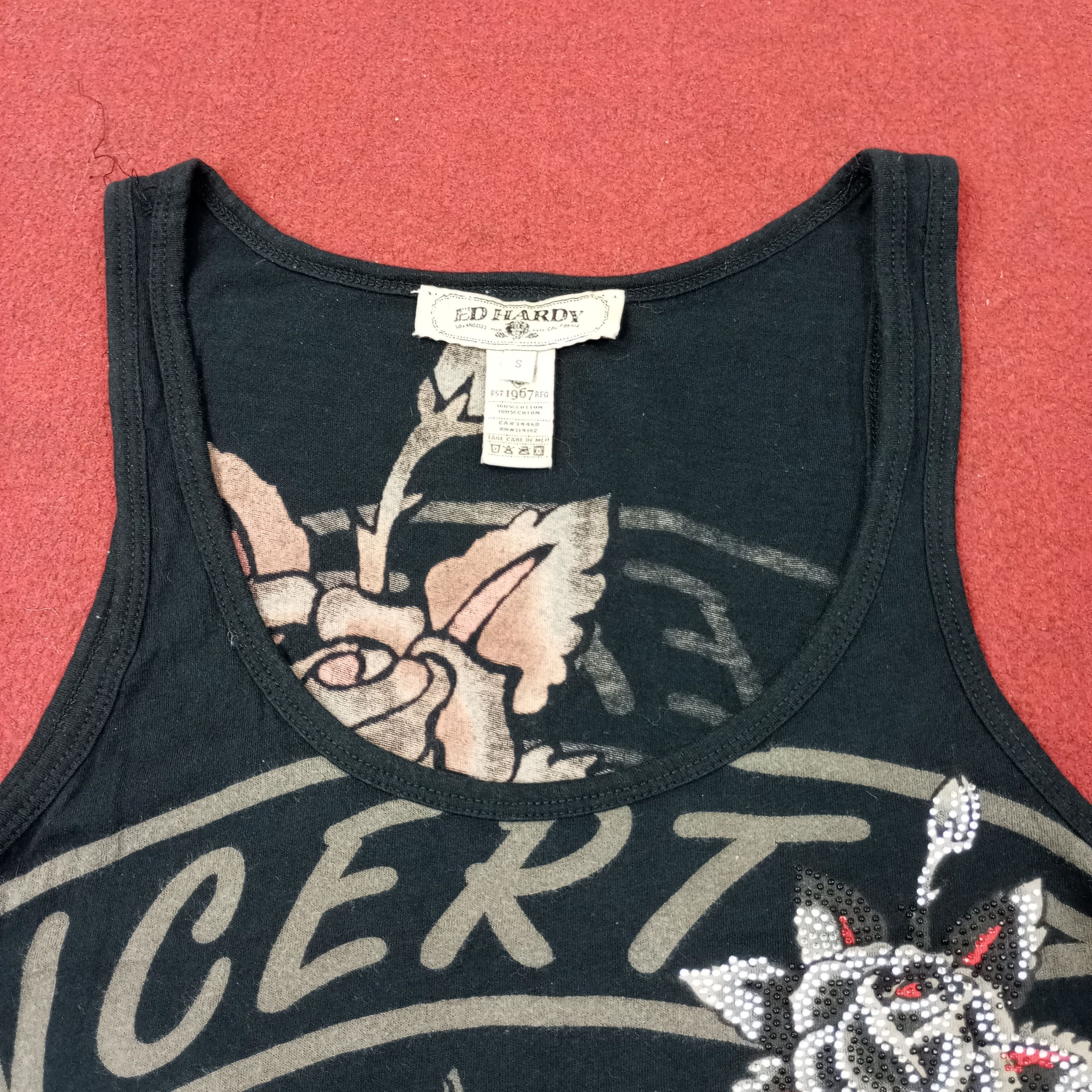 Ed Hardy Ed Hardy Fashion Rock Punk Style Sleeveless Tshirt c249n27 Size US XS / EU 42 / 0 - 7 Thumbnail