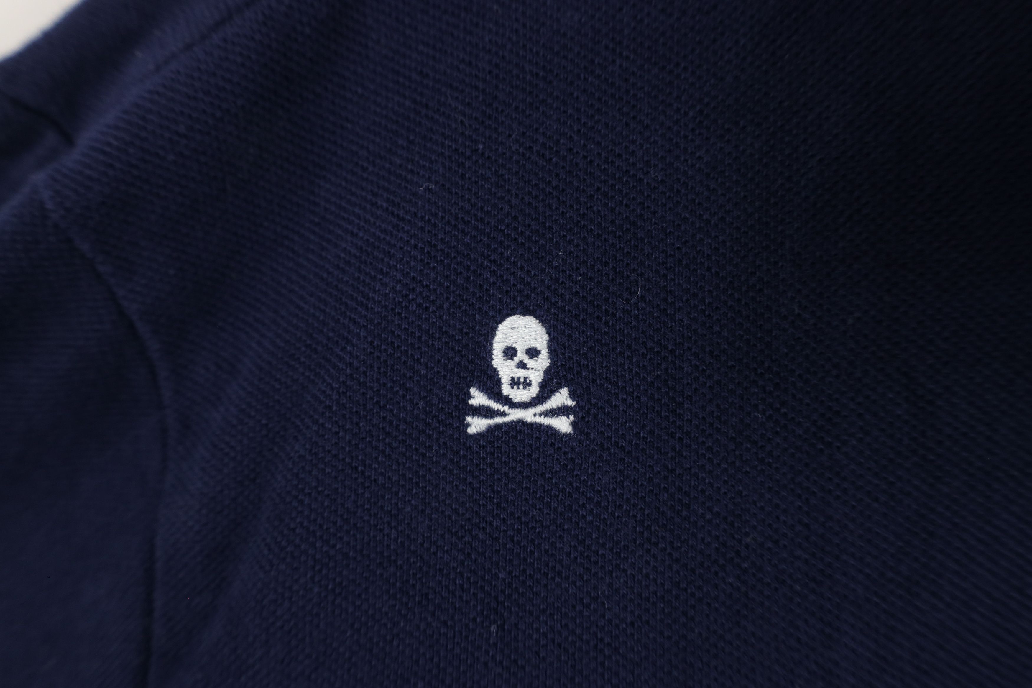Ralph Lauren × Vintage Ralph Lauren Slim Fit Skull Crossbones All Over Print Polo Size US L / EU 52-54 / 3 - 5 Thumbnail