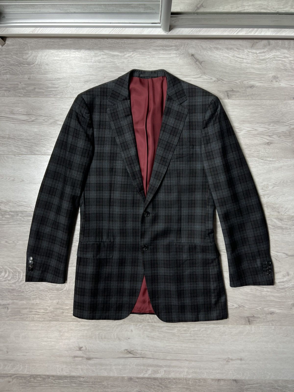 Suitsupply SUITSUPPLY Pure Wool Super 120’S Checked Blazer Jacket Sz 38 Size 38R - 1 Thumbnail