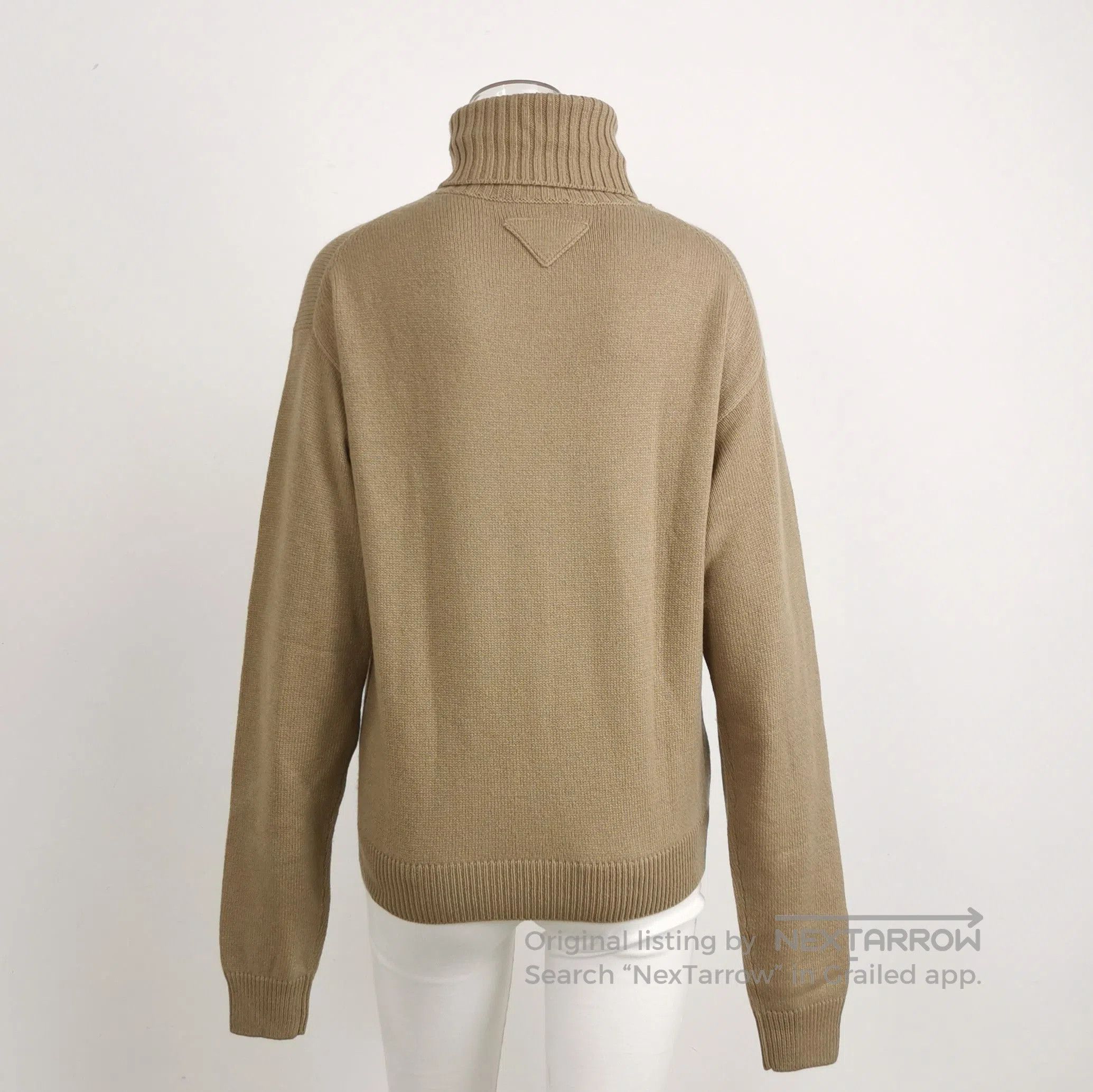 Prada Prada Cashmere Turtleneck Sweater in Beige . Size M / US 6-8 / IT 42-44 - 2 Thumbnail