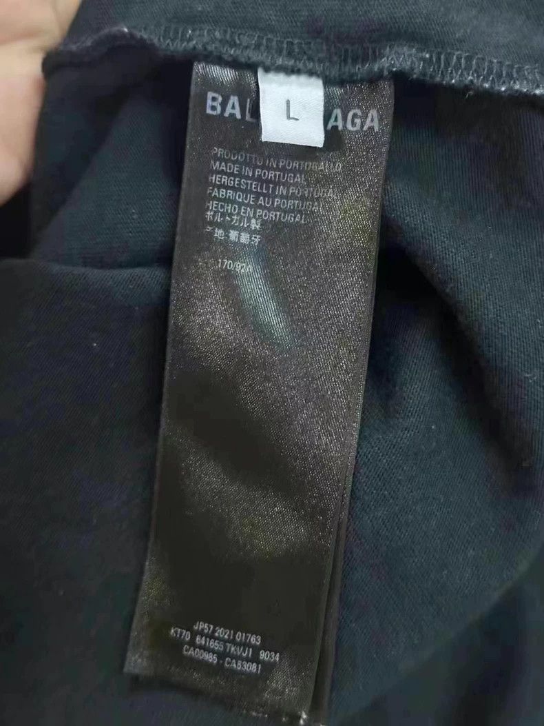 Balenciaga Balenciaga Black Embroidered Coke Wave Logo Short Sleeve Size US L / EU 52-54 / 3 - 4 Thumbnail