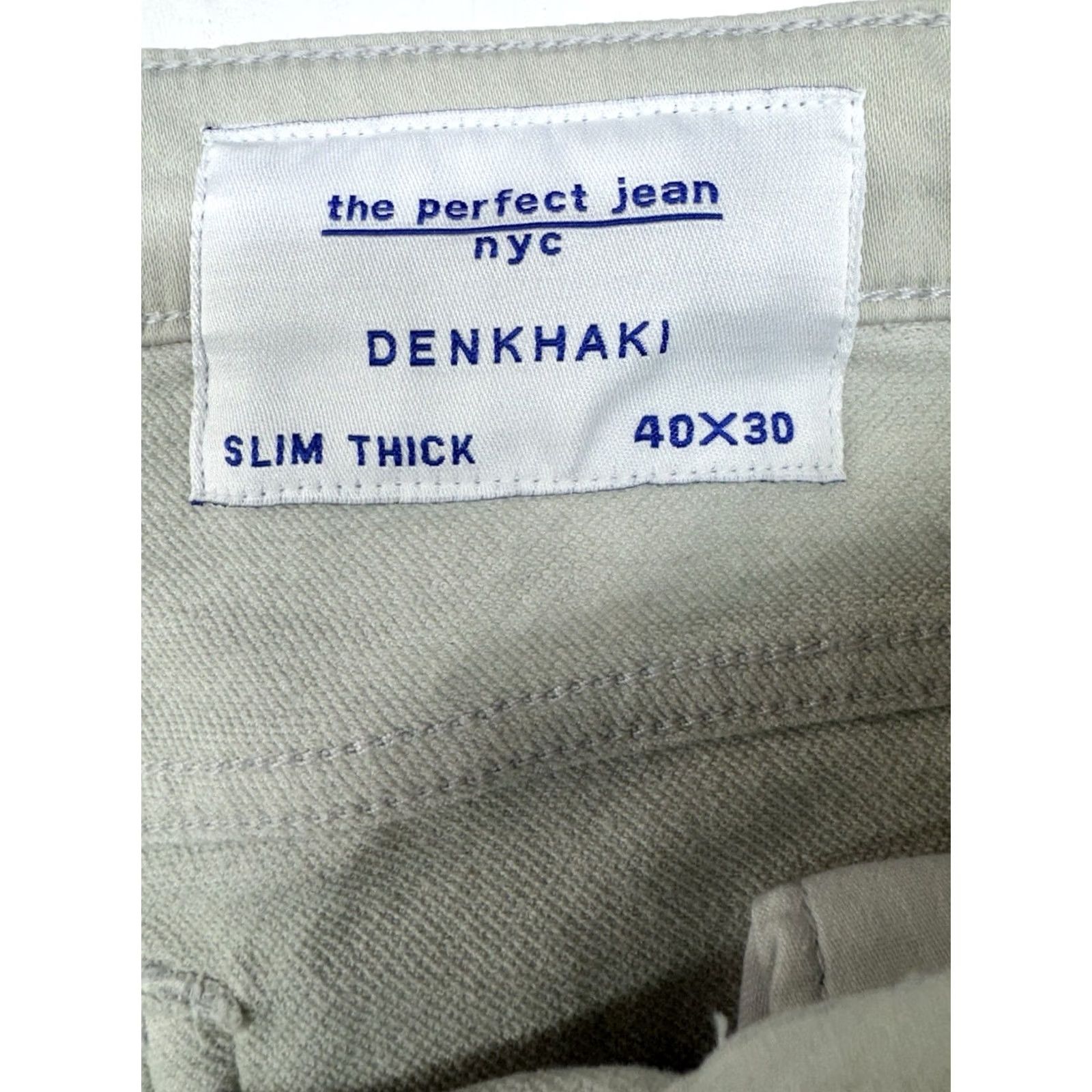 Vintage The Perfect Jean NYC Jeans Mens 40x30 Khaki Slim Thick Denim High Rise Comfort Biker Utility Preppy Work Mens Size US 40 / EU 56 - 3 Thumbnail