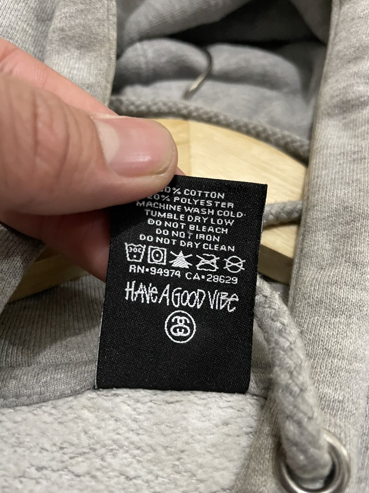 Stussy Hoodie Stussy N4 Grey Men's Size Medium Made in US Size US L / EU 52-54 / 3 - 6 Thumbnail