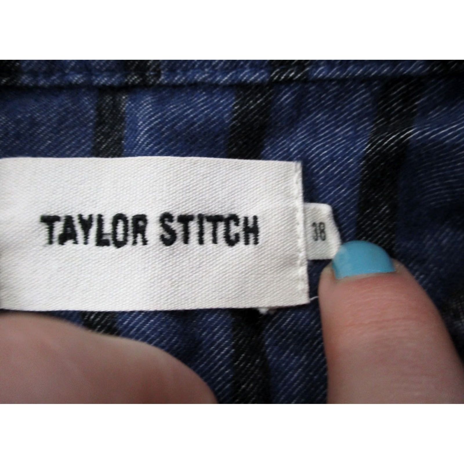 Taylor Stitch Taylor Stitch Shirt Men 38 M Blue Black Striped Hiking Outdoors Workwear Button-Up Collared Knit Cotton Casual, Business, Travel, Workwear Mens Size US M / EU 48-50 / 2 - 7 Thumbnail