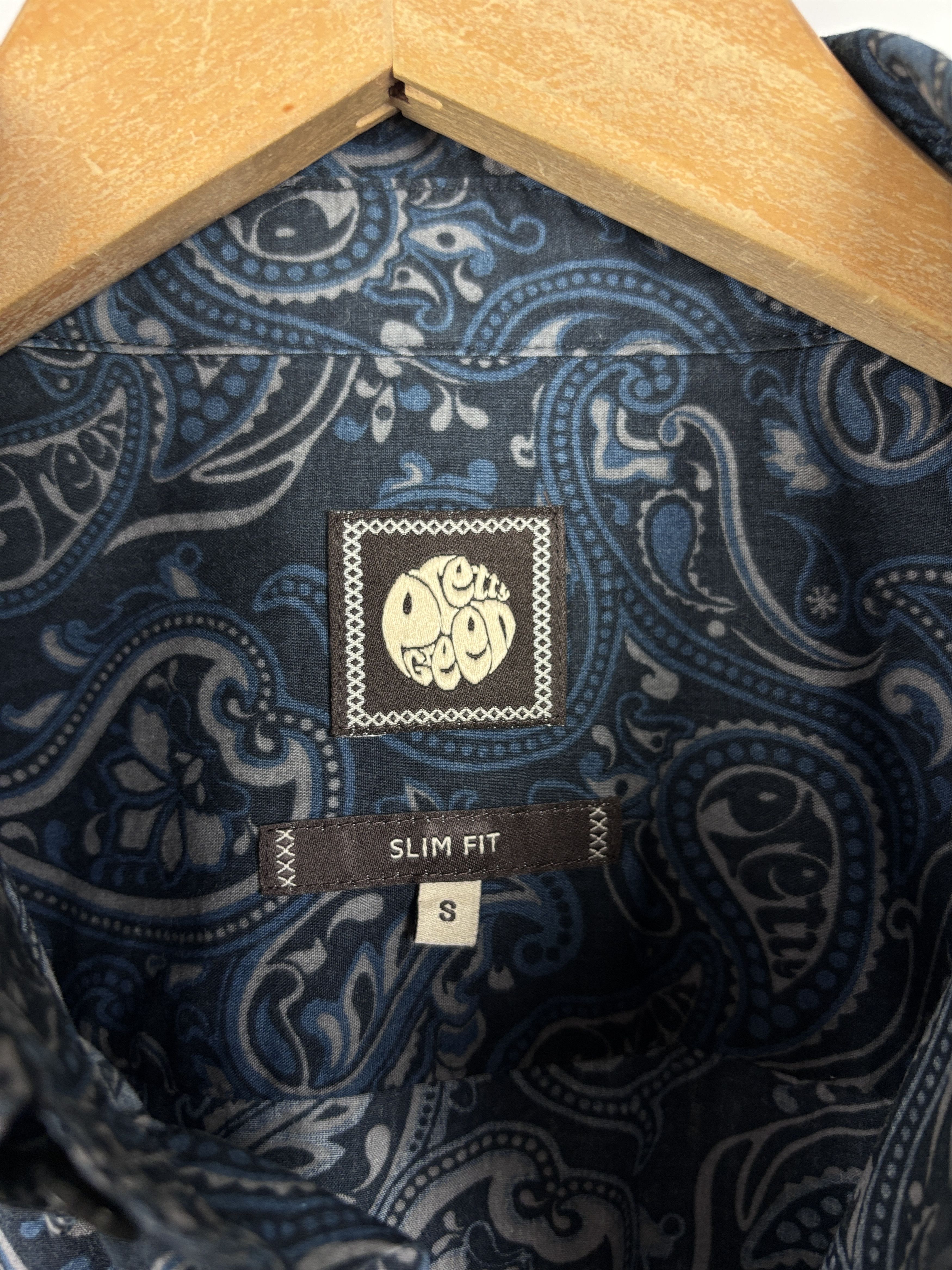 Pretty Green Pretty Green Plaisey Button Down Shirt Slim Fit Blue S Size US S / EU 44-46 / 1 - 7 Thumbnail