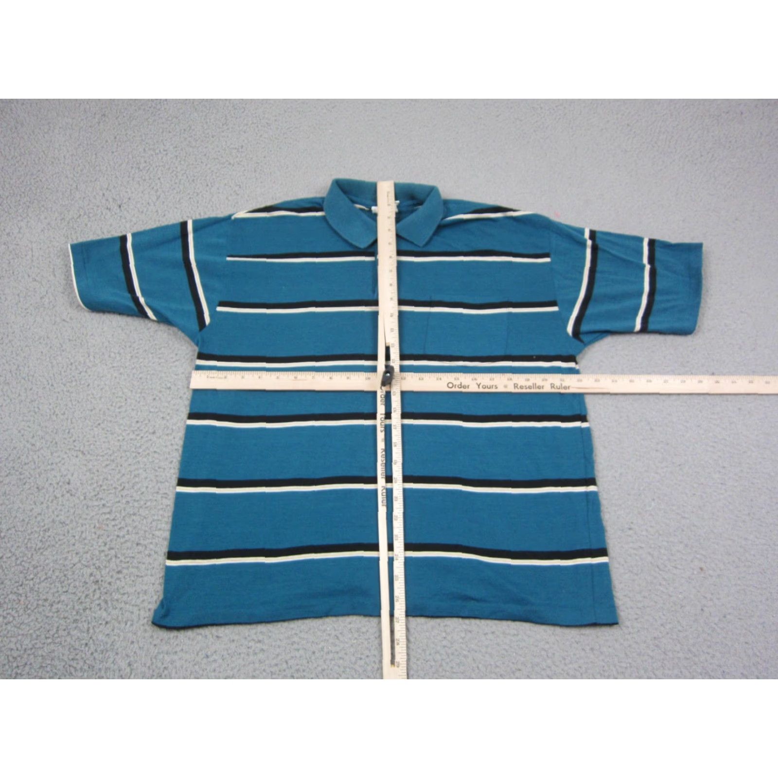 Vintage VINTAGE Puritan Polo Shirt Mens Blue Striped 90s 80s 70s 60s Golf Casual Short Sleeve L Size US L / EU 52-54 / 3 - 6 Thumbnail