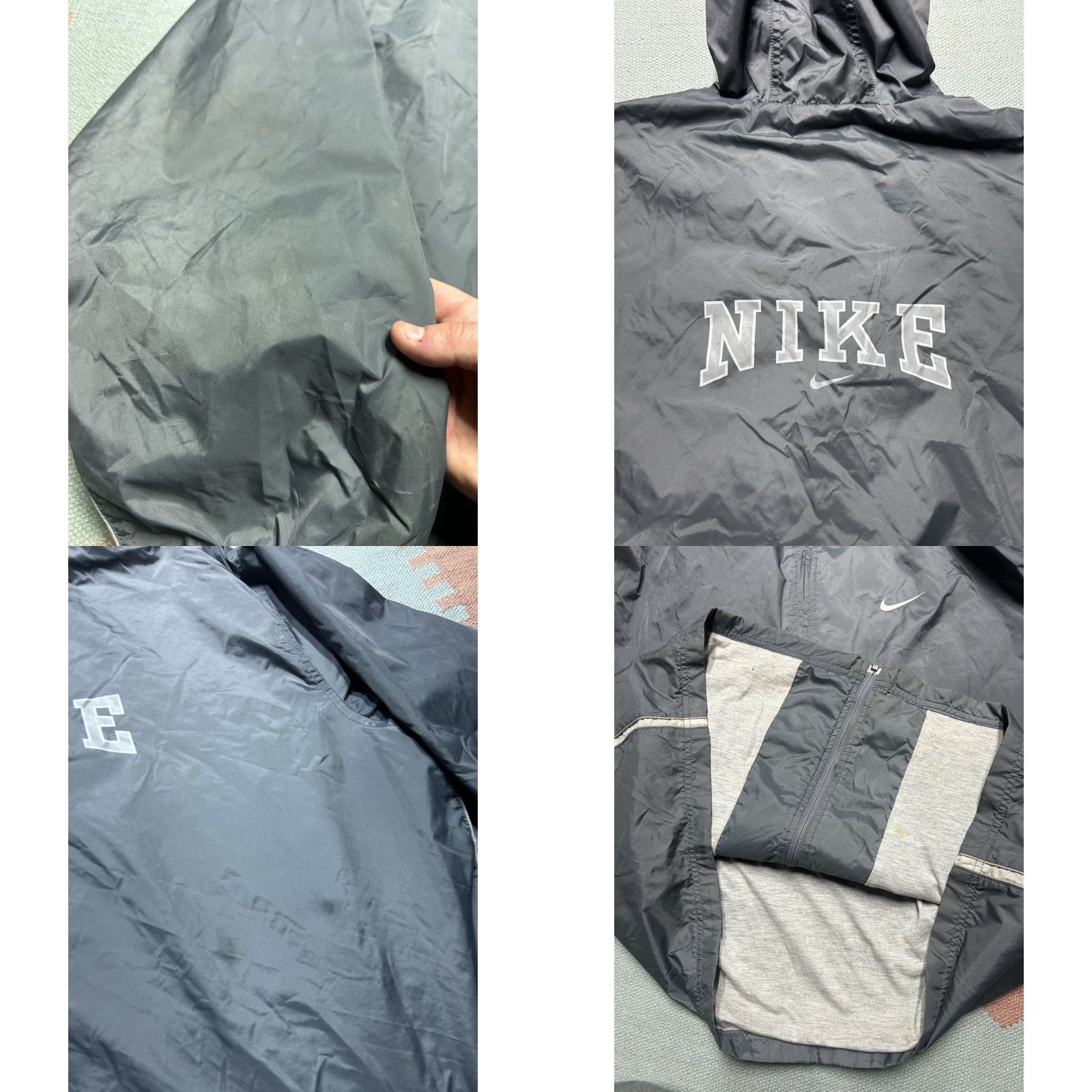 Nike Vintage Nike Hooded Jacket XL Gray Windbreaker Lined Spell Out Swoosh User: Vintage Nike Hooded Jacket XL Gray Windbreaker Lined Spell Out Swoosh Size US XL / EU 56 / 4 - 8 Thumbnail