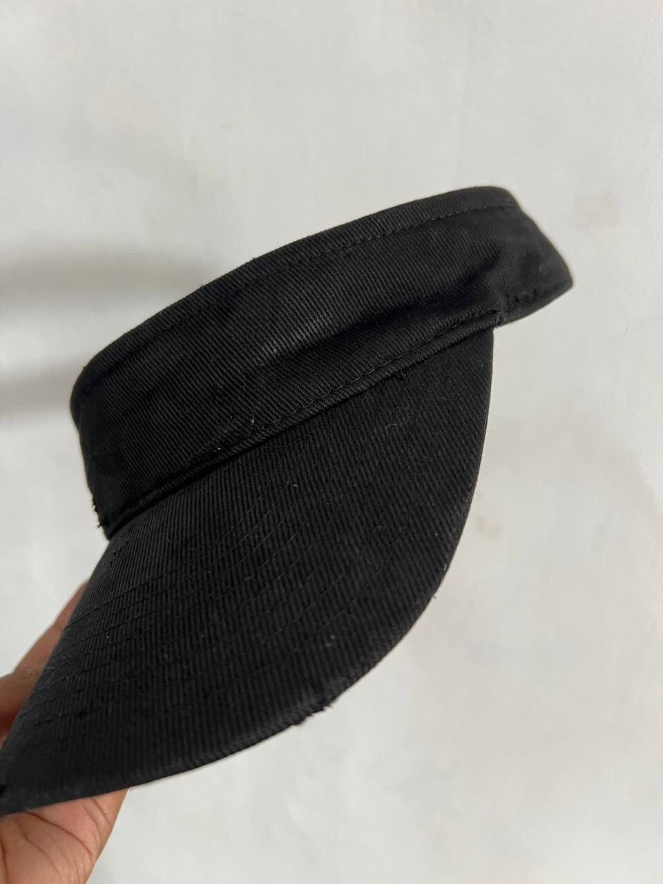 Vintage Plain Black Vintage Visor Hat Size ONE SIZE - 14 Thumbnail