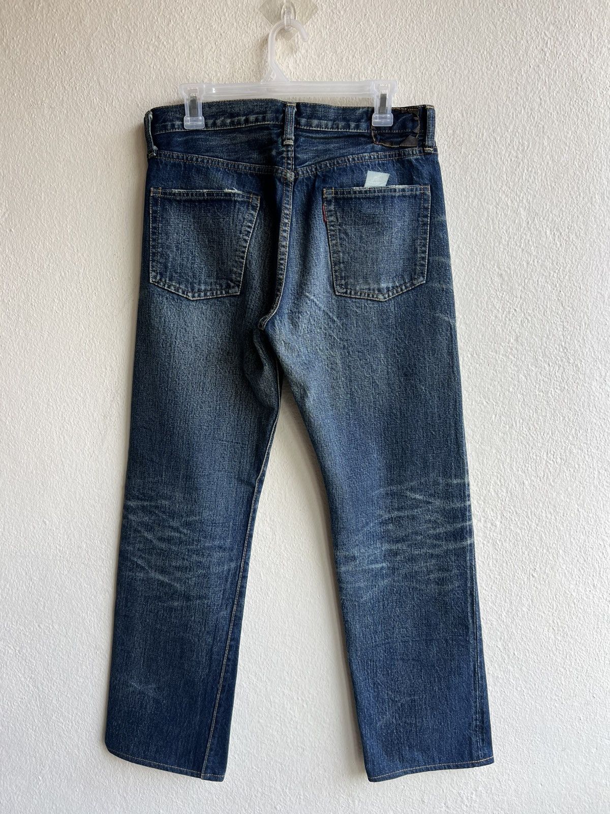 Denime Vintage DENIME Japan Jerky Patch Fade Denim Selvedge Jeans Size US 31 - 3 Thumbnail