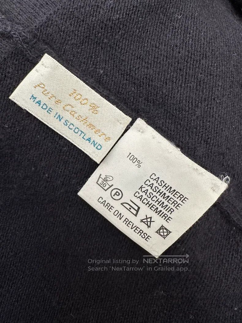 Hermes Hermes Polo Neck Cashmere Knit Sweater Jacket, Navy Blue Size M / US 6-8 / IT 42-44 - 9 Thumbnail