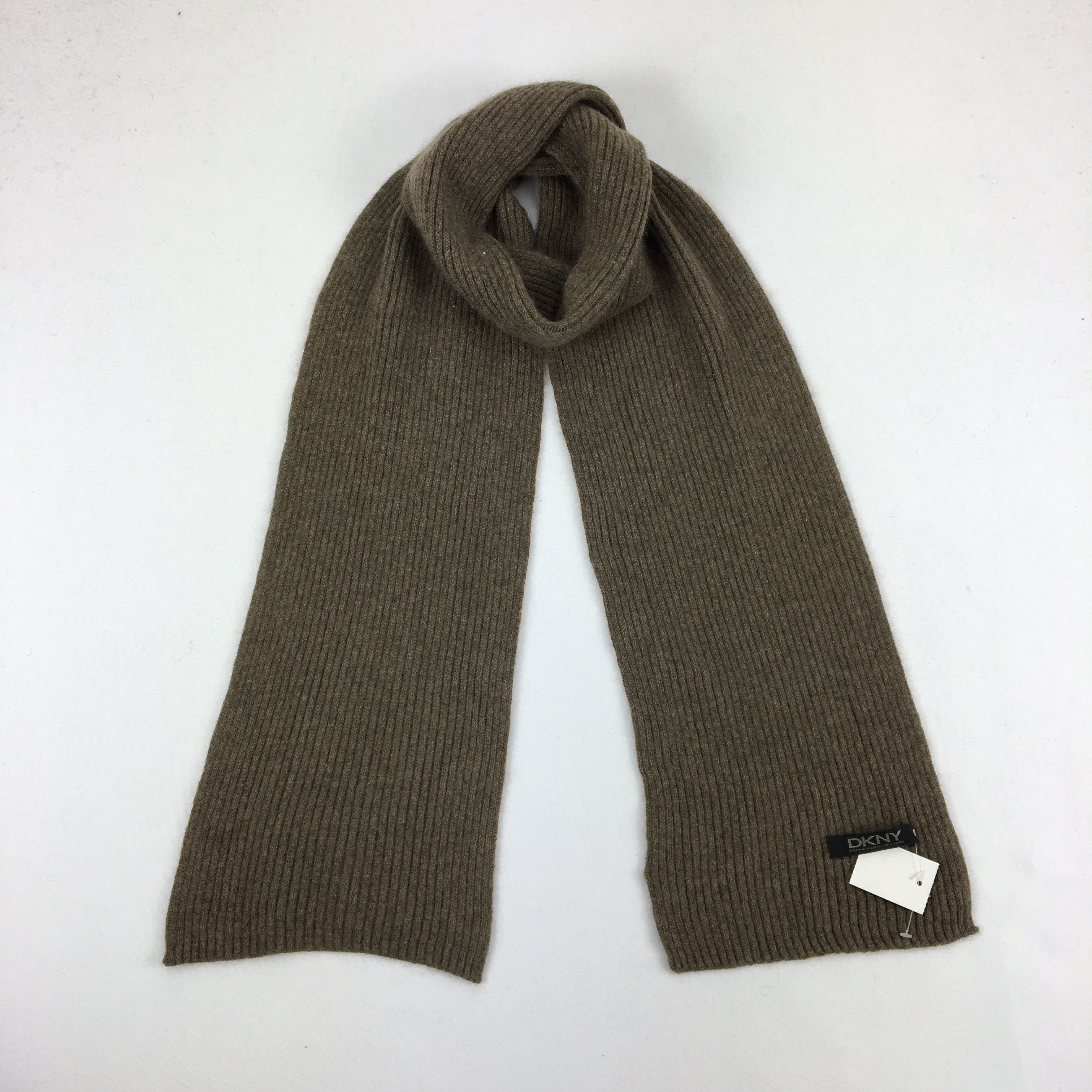 DKNY Vintage DKNY Scarf Muffler Wool Ribbed Knit Scarves Size ONE SIZE - 1 Thumbnail