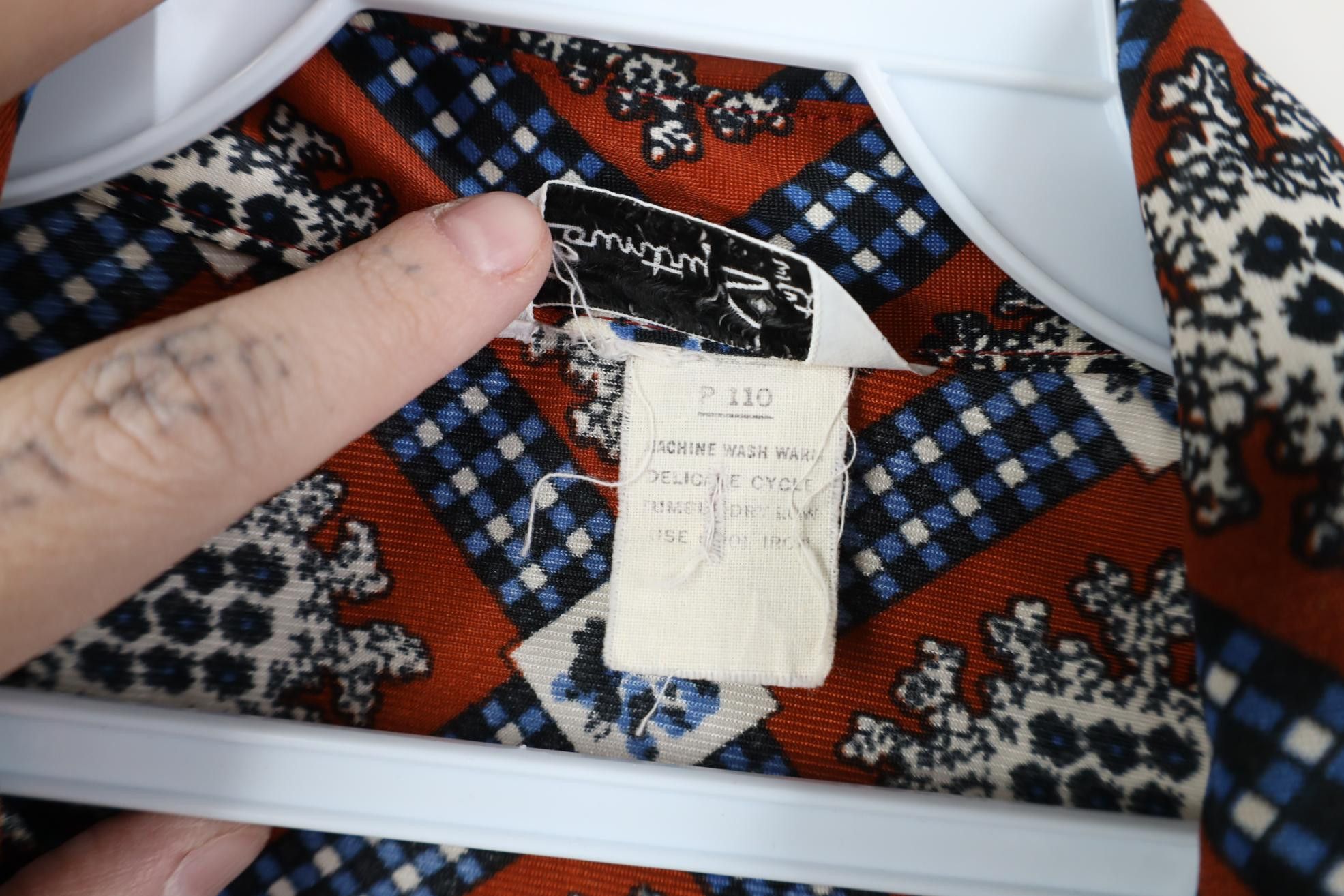 Vintage Vintage 70s Mid Century Modern Collar Knit Button Shirt Size M / US 6-8 / IT 42-44 - 6 Thumbnail