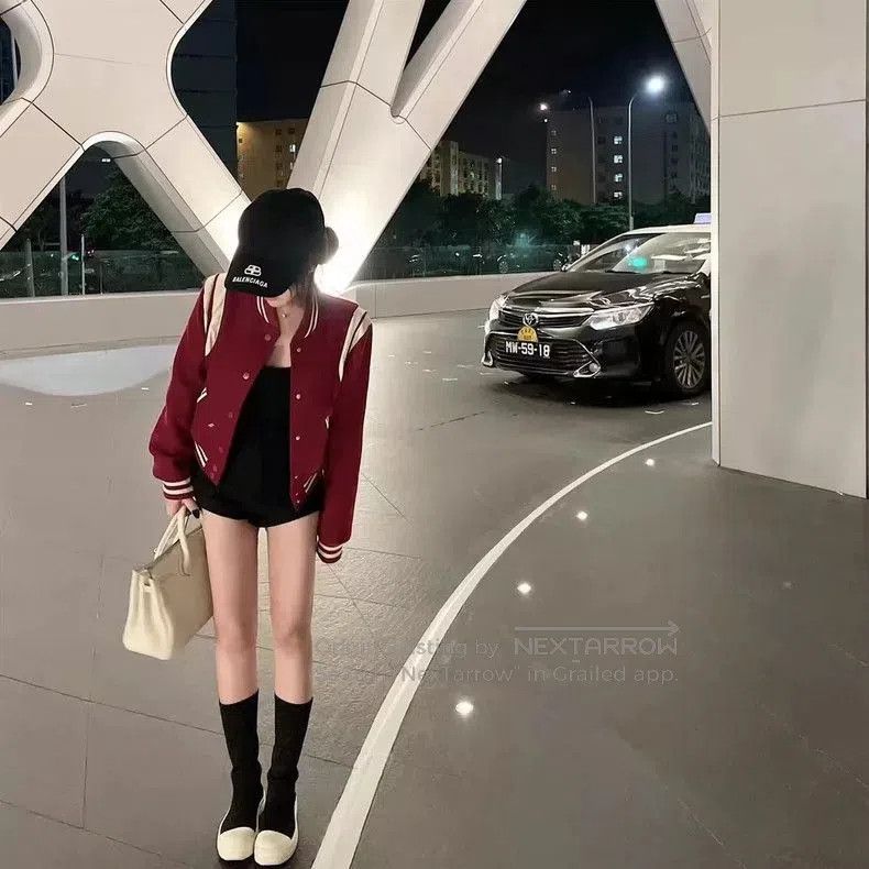 Yves Saint Laurent YSL Burgundy Classic Varsity Jacket. Size US S / EU 44-46 / 1 - 9 Thumbnail