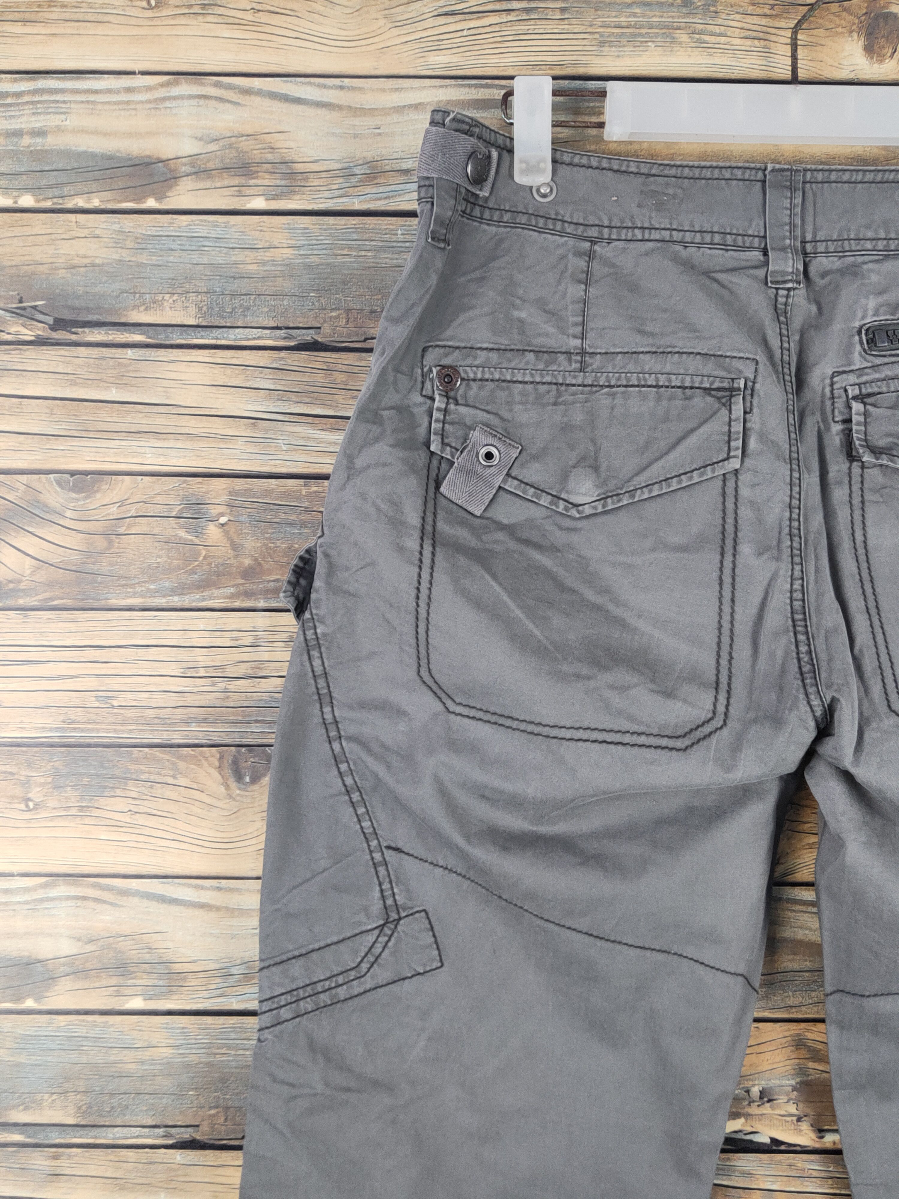 Japanese Brand TBJ Jeans Dark Gray Multipocket Tactical Cargo Pants #W1623 Size US 30 / EU 46 - 8 Thumbnail