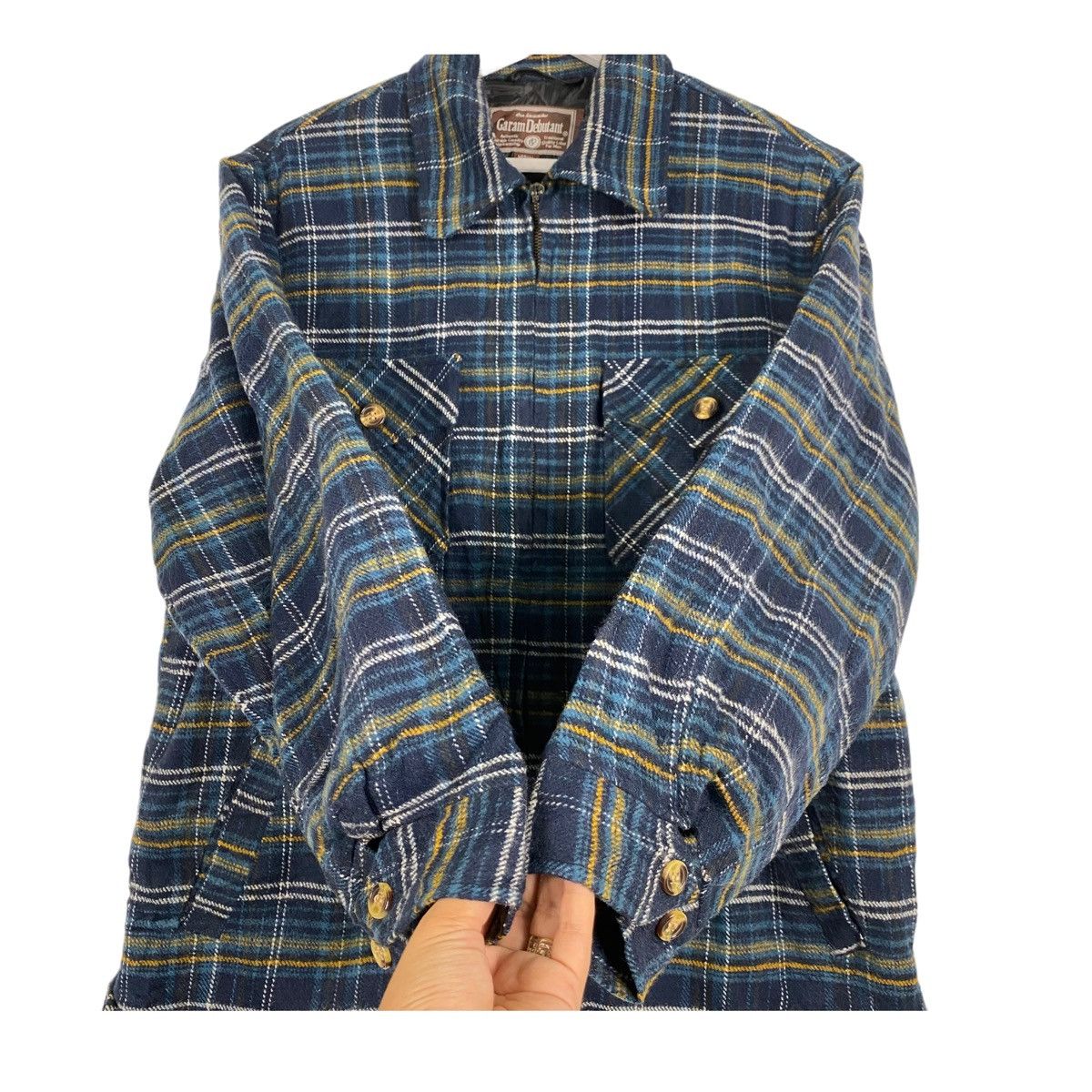 Japanese Brand × Vintage 💥GARAM DEBUTANT TARTAN WORKER RETRO JACKET Size US M / EU 48-50 / 2 - 6 Thumbnail