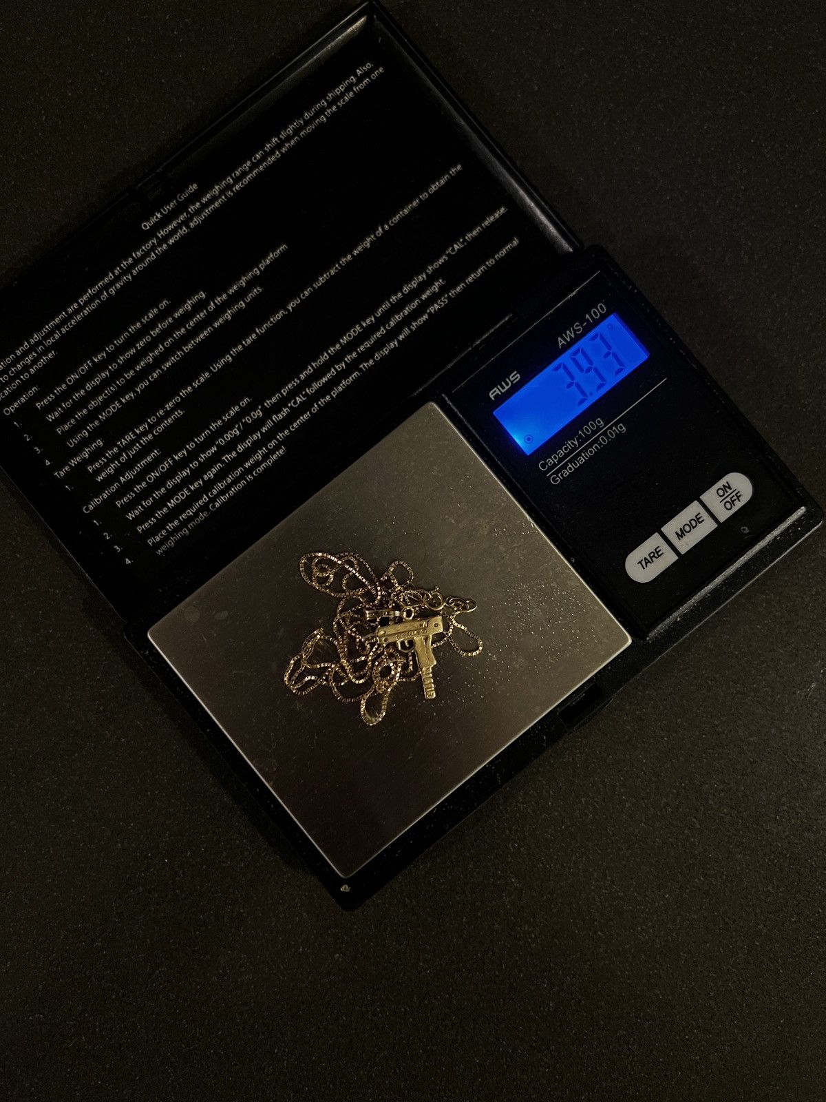 Supreme 14K Gold Uzi Necklace & Pendant Size ONE SIZE - 7 Thumbnail