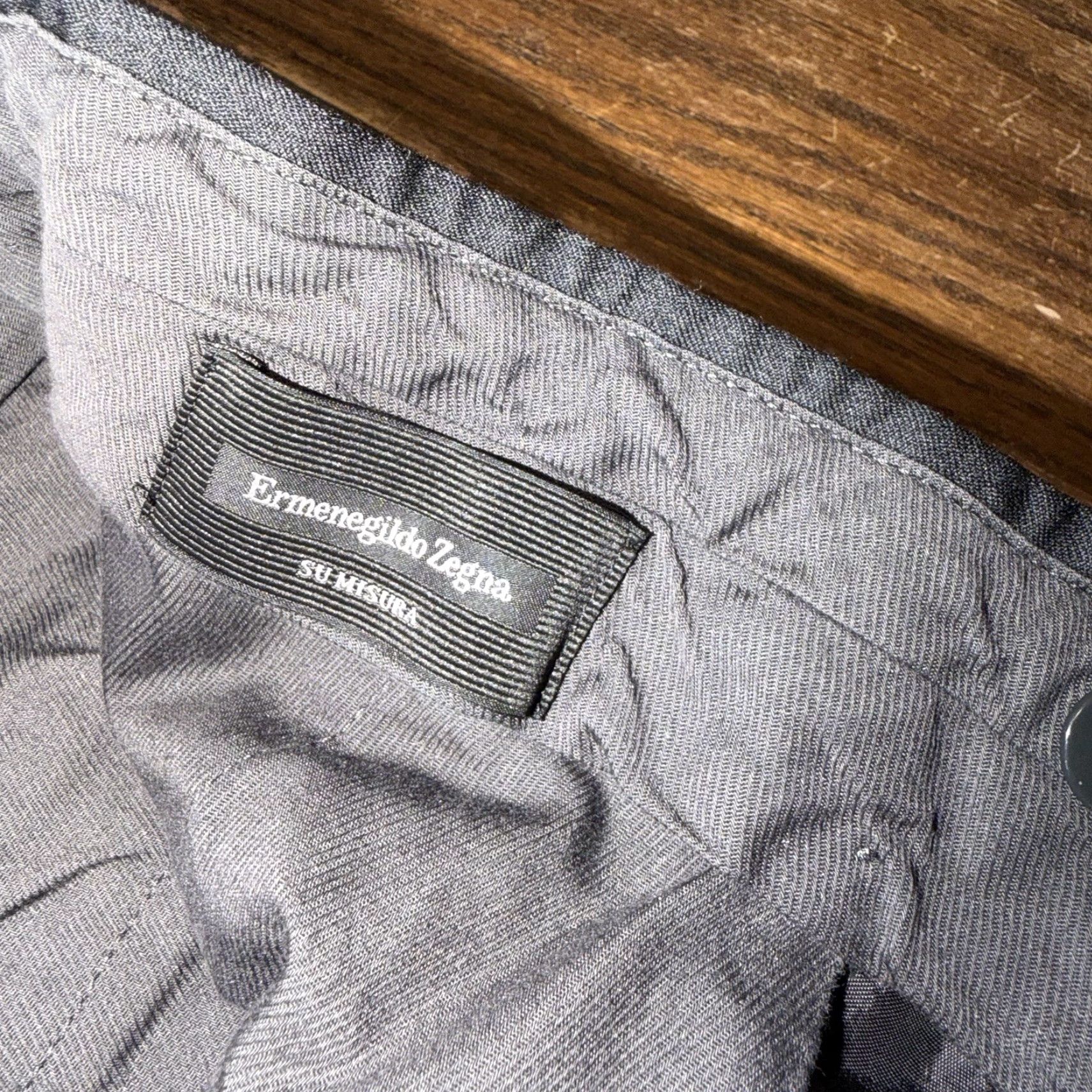 Ermenegildo Zegna Ermenegildo Zegna Pants Men 36x31 Wool Dress Dark Gray Mens Size US 36 / EU 52 - 5 Thumbnail