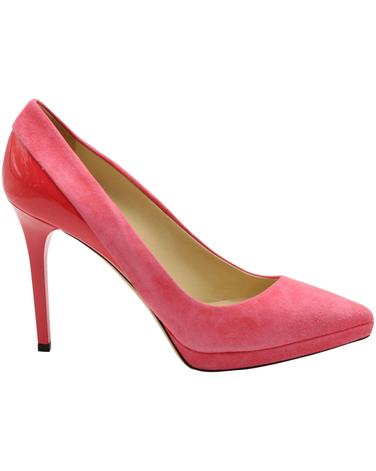image of Point-Toe Pumps In Pink Suede By Jimmy Choo Shoes, Women's (Size 9)