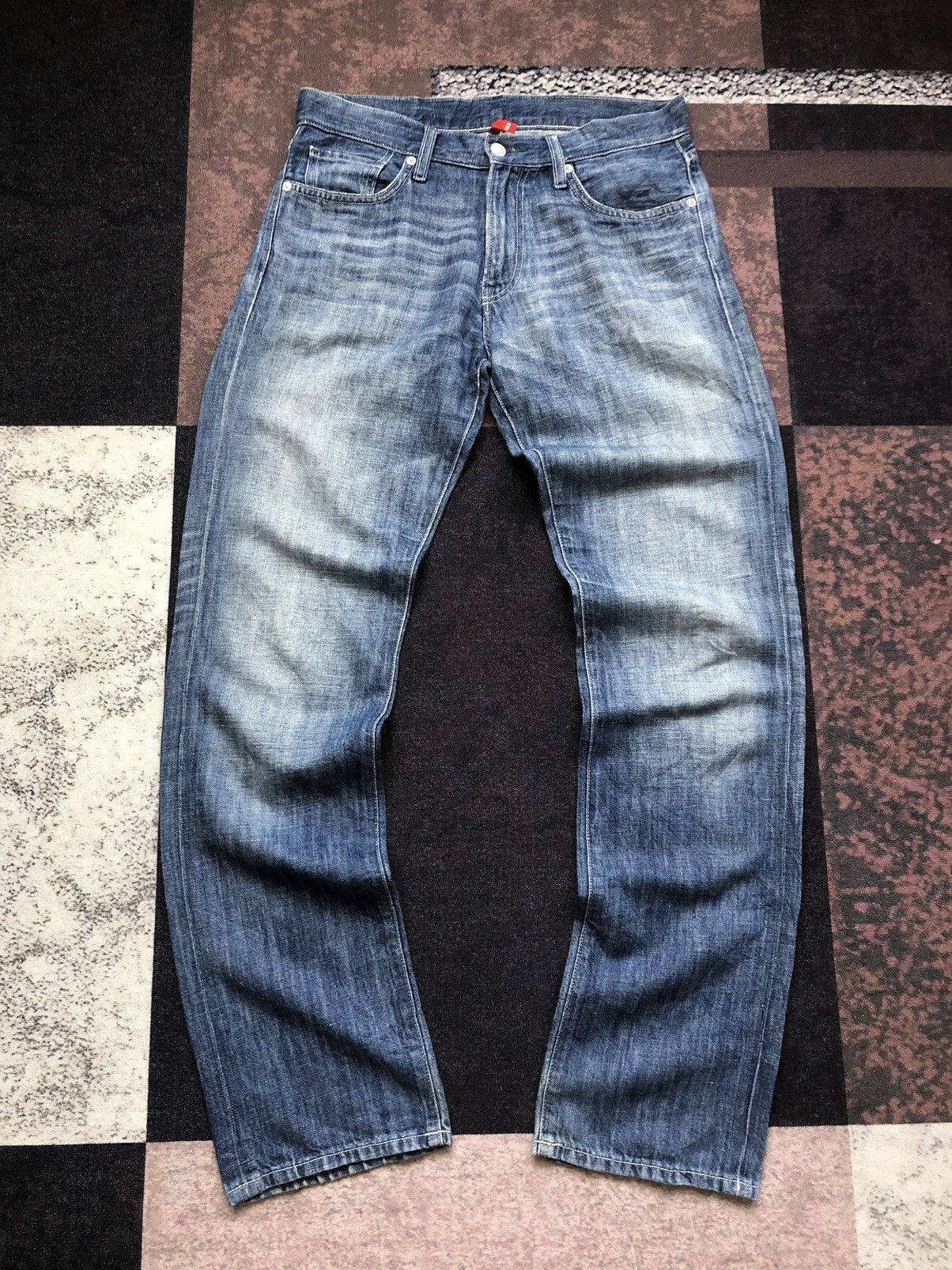 image of Size 33X33 Vintage Uniqlo Uj Regular Fit Straight Jeans in Blue, Men's