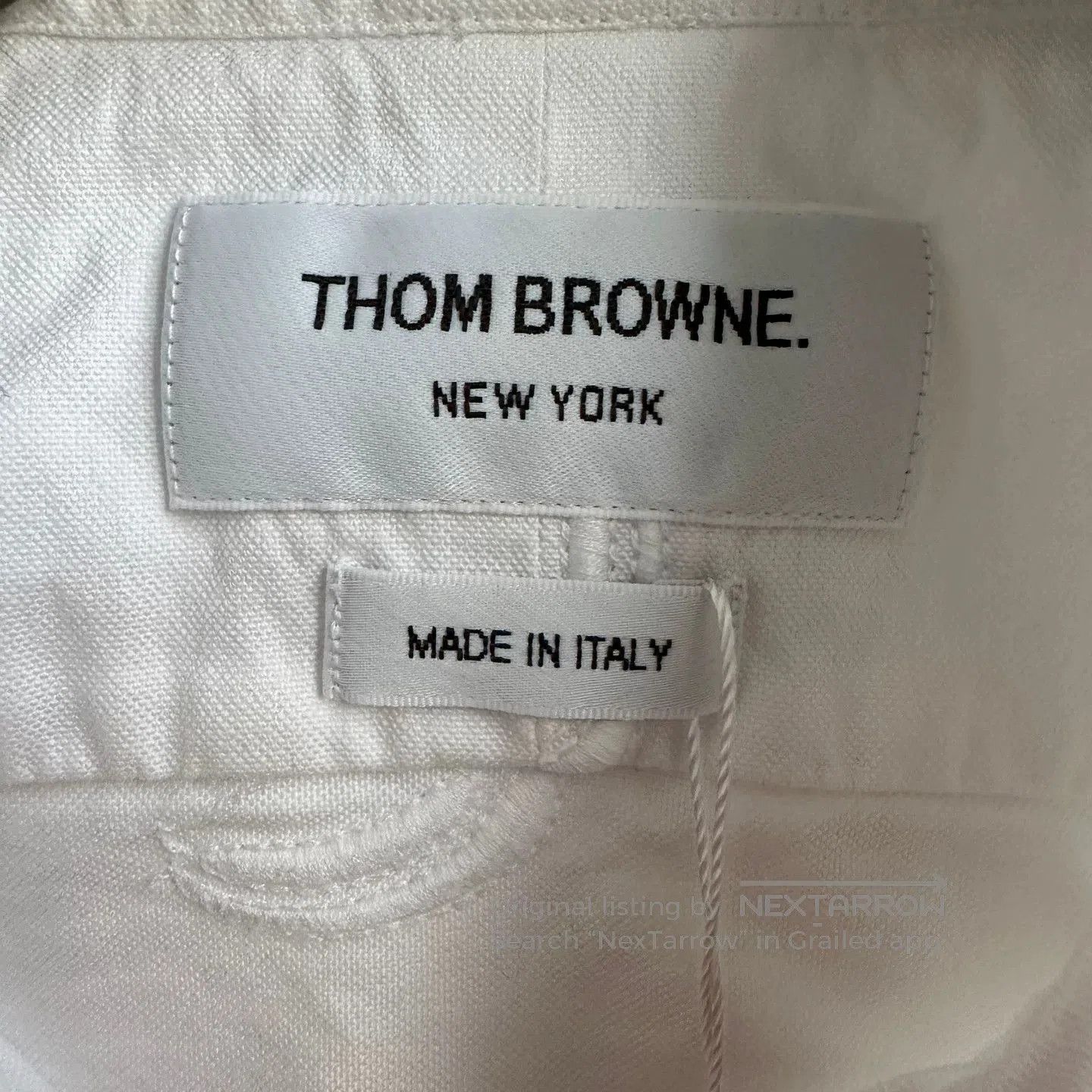 Thom Browne Thom Browne White Embroidered Shirt Jacket. Size US M / EU 48-50 / 2 - 4 Thumbnail