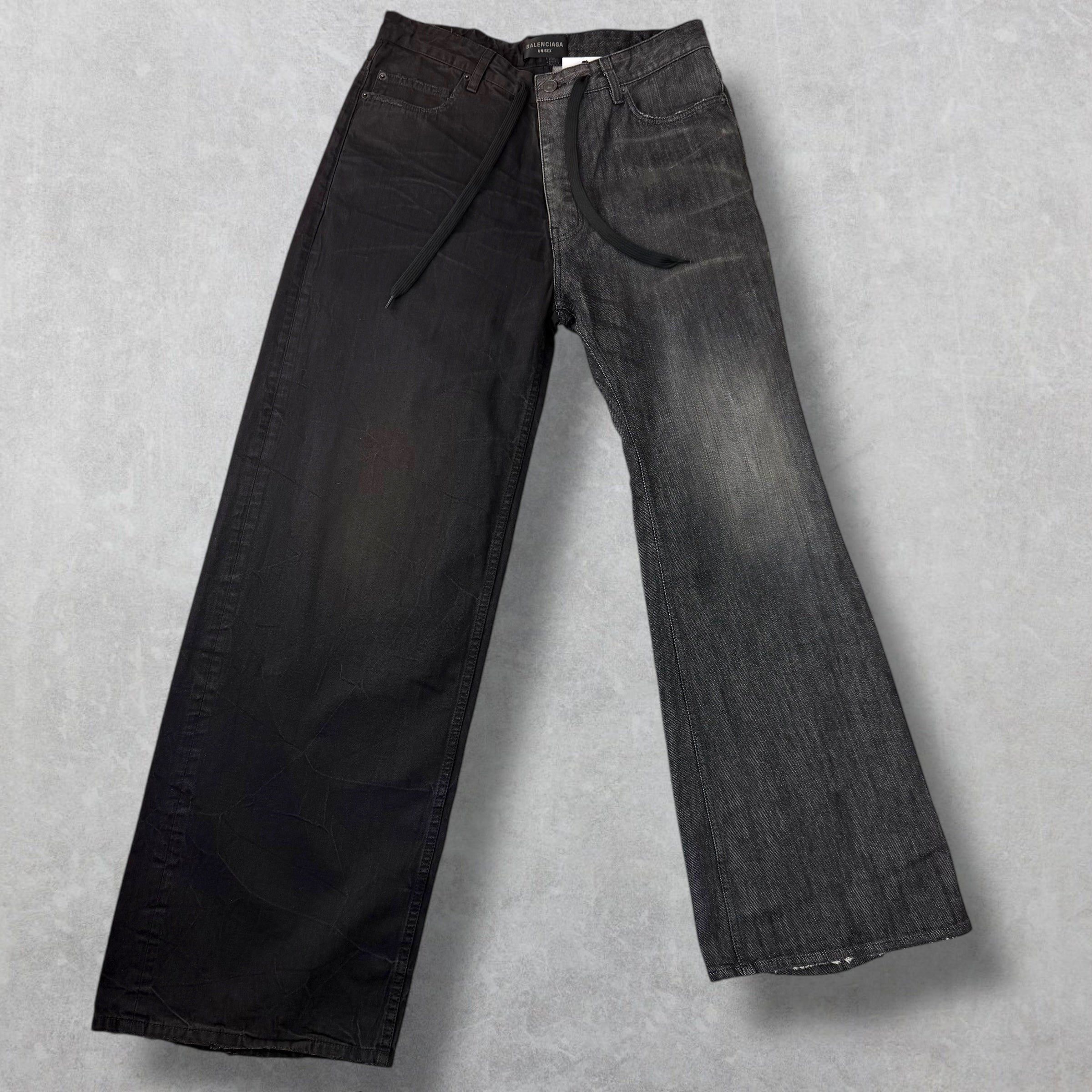Balenciaga Balenciaga Fifty-Fifty Black Jeans M (34) Size US 34 / EU 50 - 1 Thumbnail