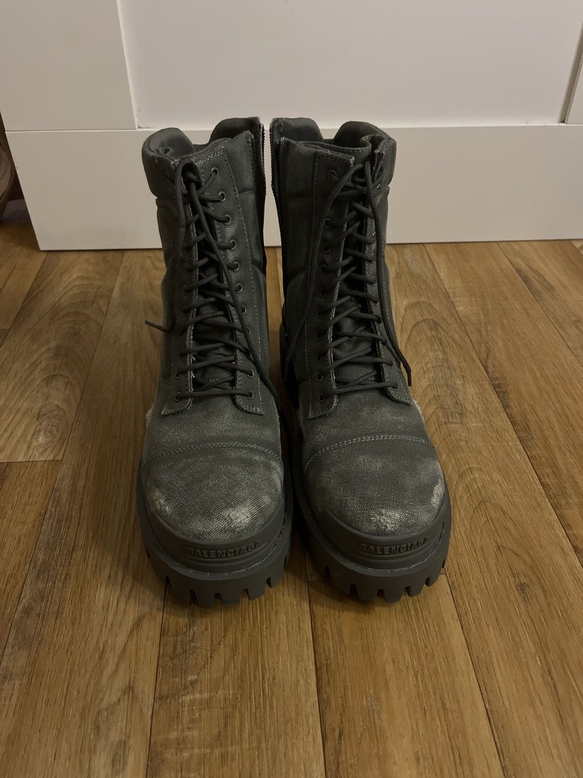 Balenciaga Balenciaga Canvas Strike Boots / kaki Size US 8 / EU 41 - 1 Thumbnail