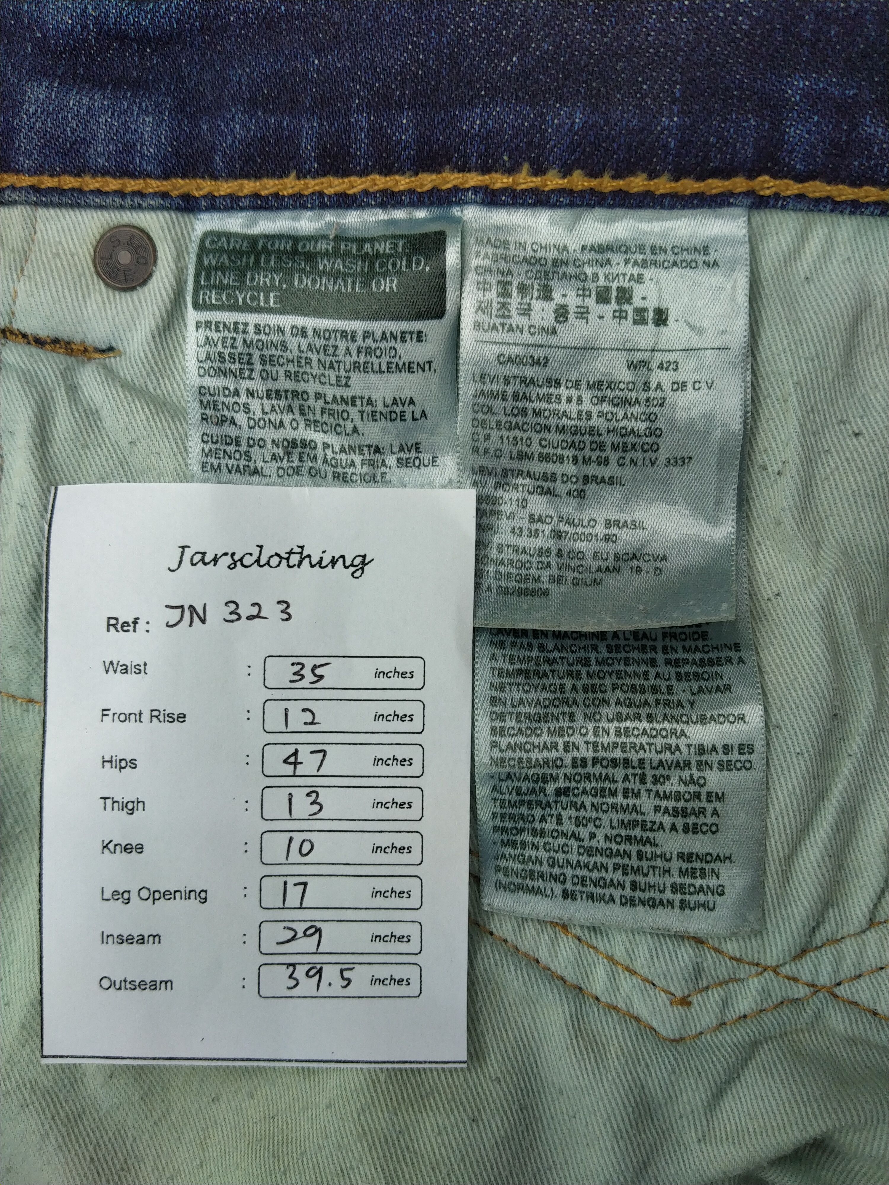Levi's Distressed Blue Levi's 505 35 x 29 Denim -JN323 Size US 35 - 9 Thumbnail