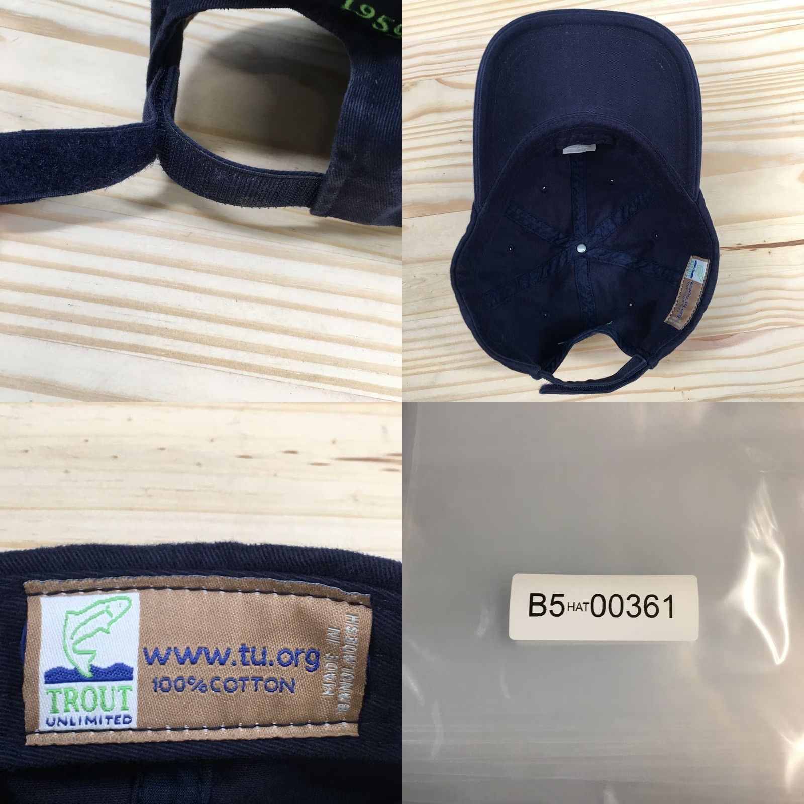 Vintage Trout Unlimited Baseball Cap Blue One Size Adjustable Cotton Mens Size ONE SIZE - 8 Thumbnail