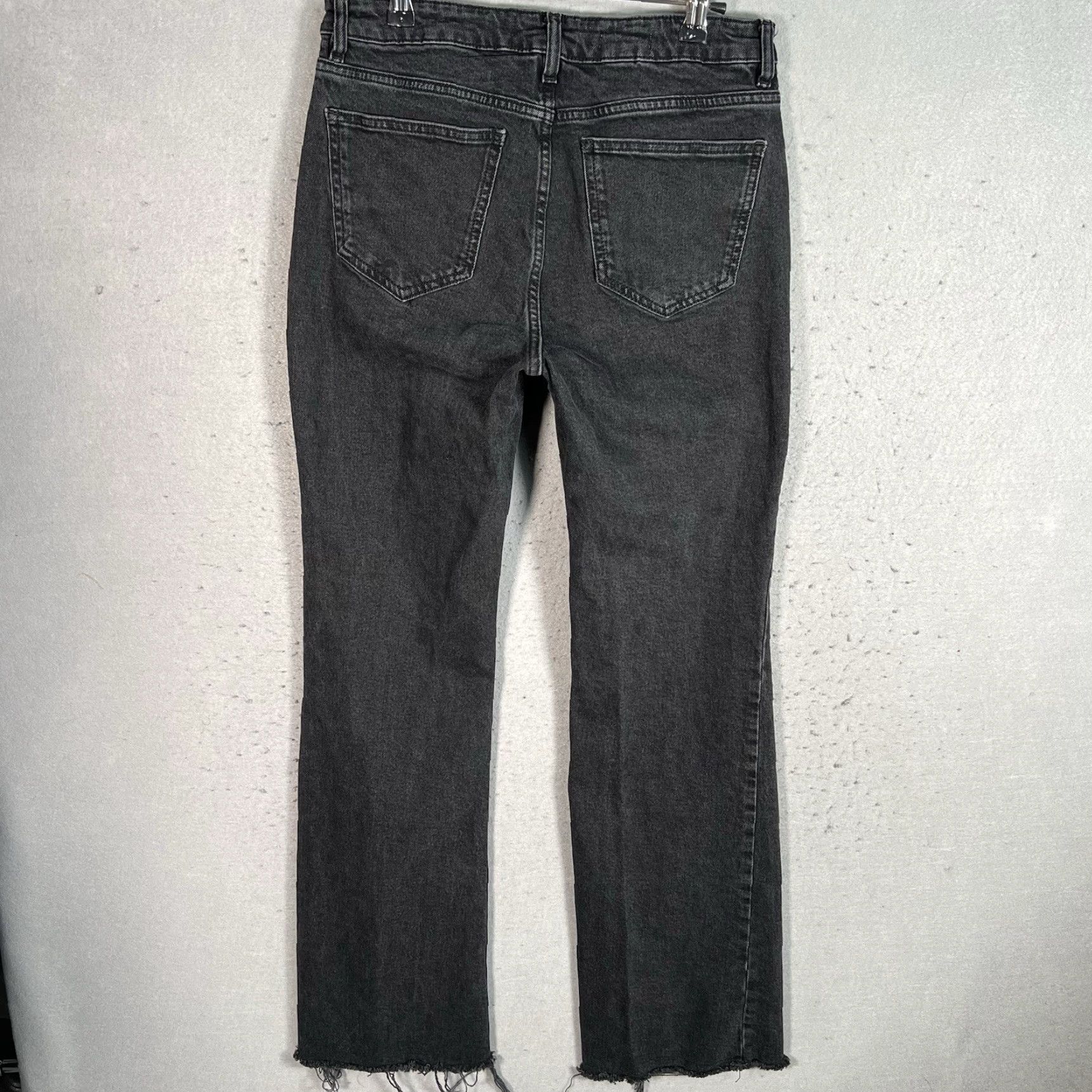 Mango VINTAGE Mango MNG Jeans Womens Size 8 Black Straight Leg Raw Hem Size 30" / US 8 / IT 44 - 2 Thumbnail