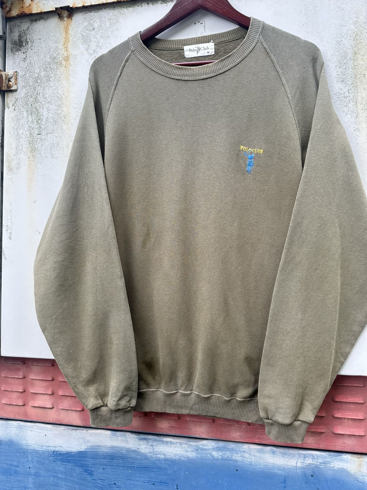 Vintage 👹Vintage THRASHED Faded Polo Club Crewneck Size US M / EU 48-50 / 2 - 5 Thumbnail