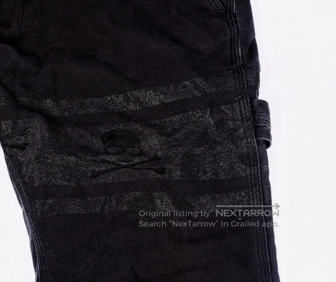 Mastermind Japan Black Denim Cargo Pants with Distressed Details. Size US 34 / EU 50 - 3 Thumbnail