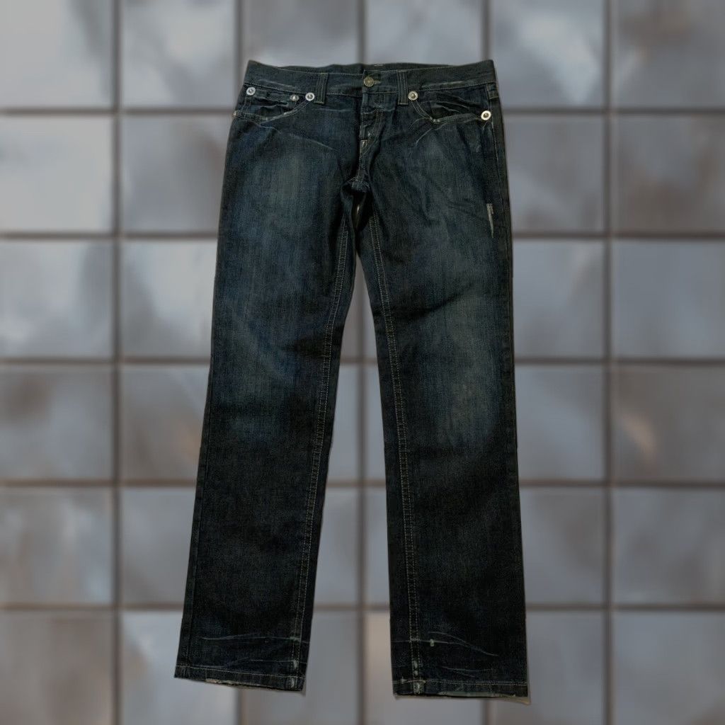 John Richmond VINTAGE John Richmond Jeans Button Fly Rock N Roll Denim Sz. 36 Men Blue 36 Inseam Rock Theme 90s Mens Size US 36 / EU 52 - 1 Thumbnail