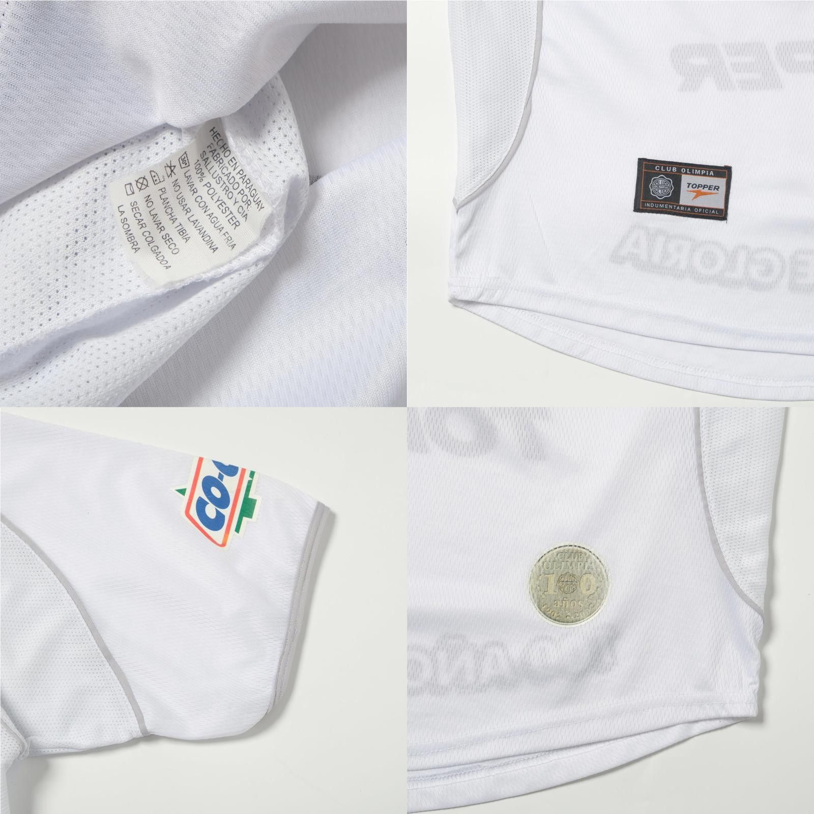 Topperz 2002 Club Olimpia (Paraguay) Centenary Home Shirt Topper (M) Size US M / EU 48-50 / 2 - 6 Thumbnail