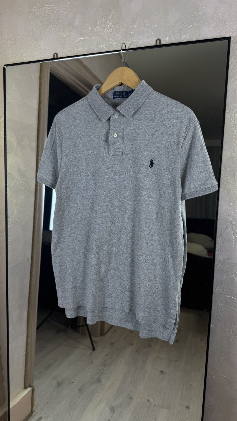 Polo Ralph Lauren Polo Ralph Lauren Iconic Grey Piqué Cotton Polo Shirt Size US L / EU 52-54 / 3 - 1 Thumbnail