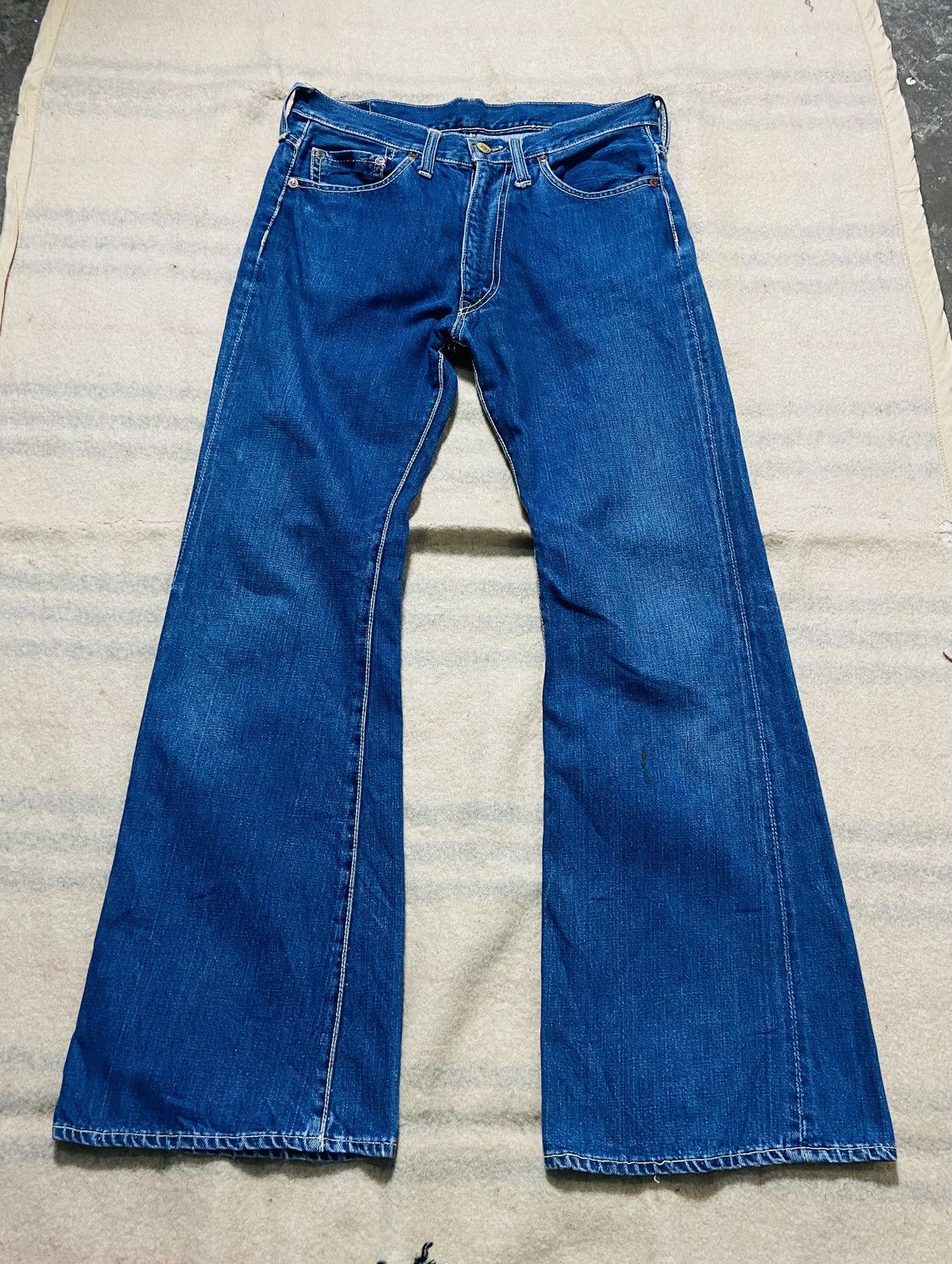 Japanese Brand Vintage 60s Big Stone Flare Jeans Size US 30 / EU 46 - 1 Thumbnail