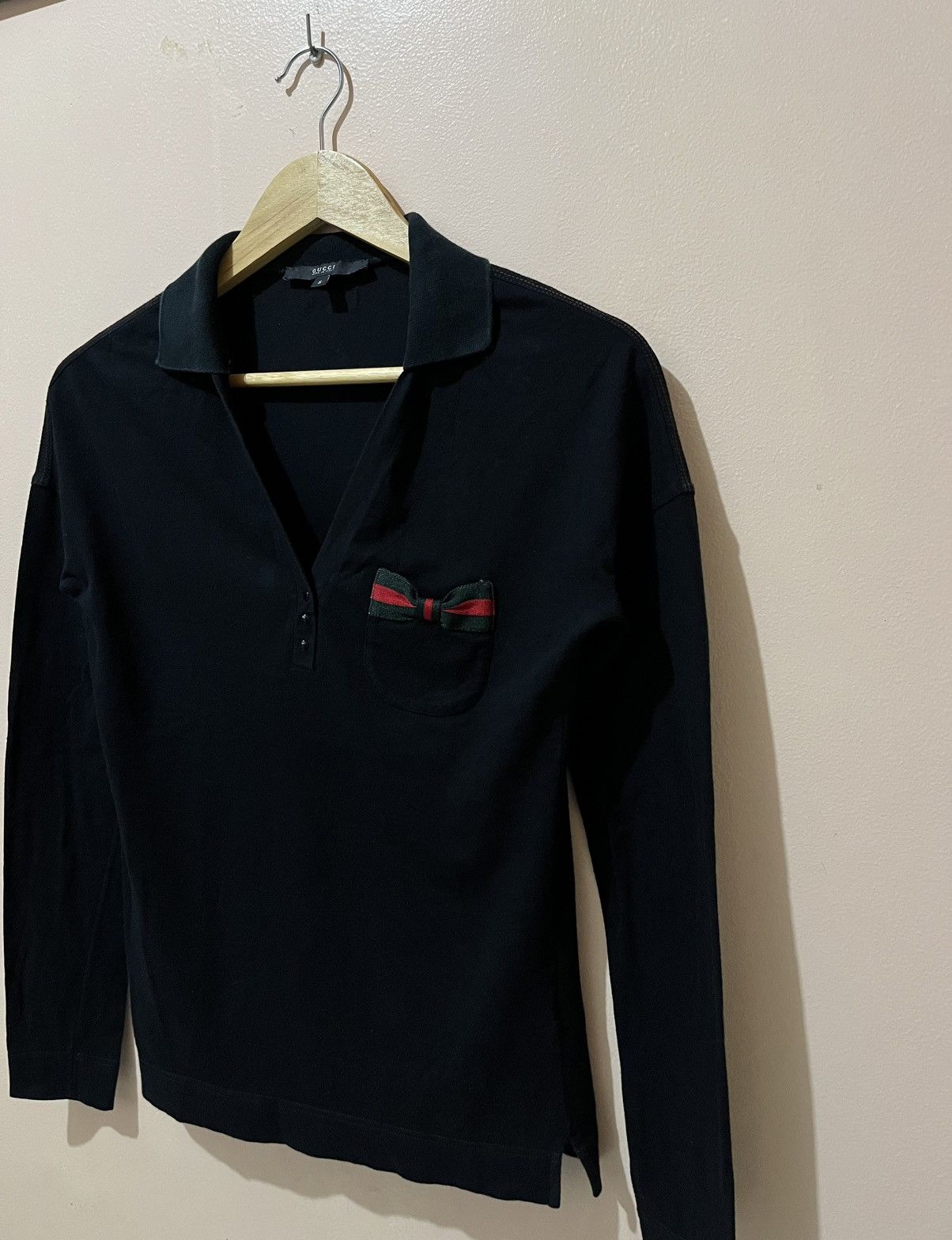 Gucci Gucci - Frida Giannini - 2007 - Bow Tie - V-neck Longsleeves Size S / US 4 / IT 40 - 6 Thumbnail
