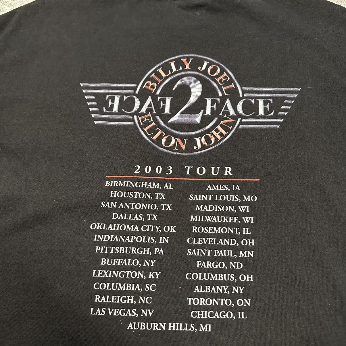 Band Tees × Vintage VintageY2K Billy Joel Elton John Face to Face Tour Shirt Size US XL / EU 56 / 4 - 4 Thumbnail