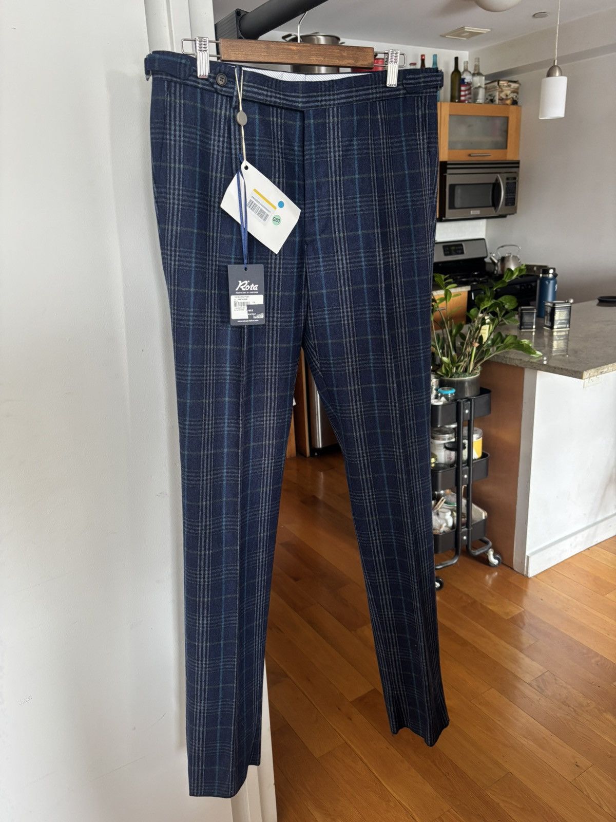 Rota Rota pleated wool plaid trousers size 50 Size 40R - 1 Thumbnail