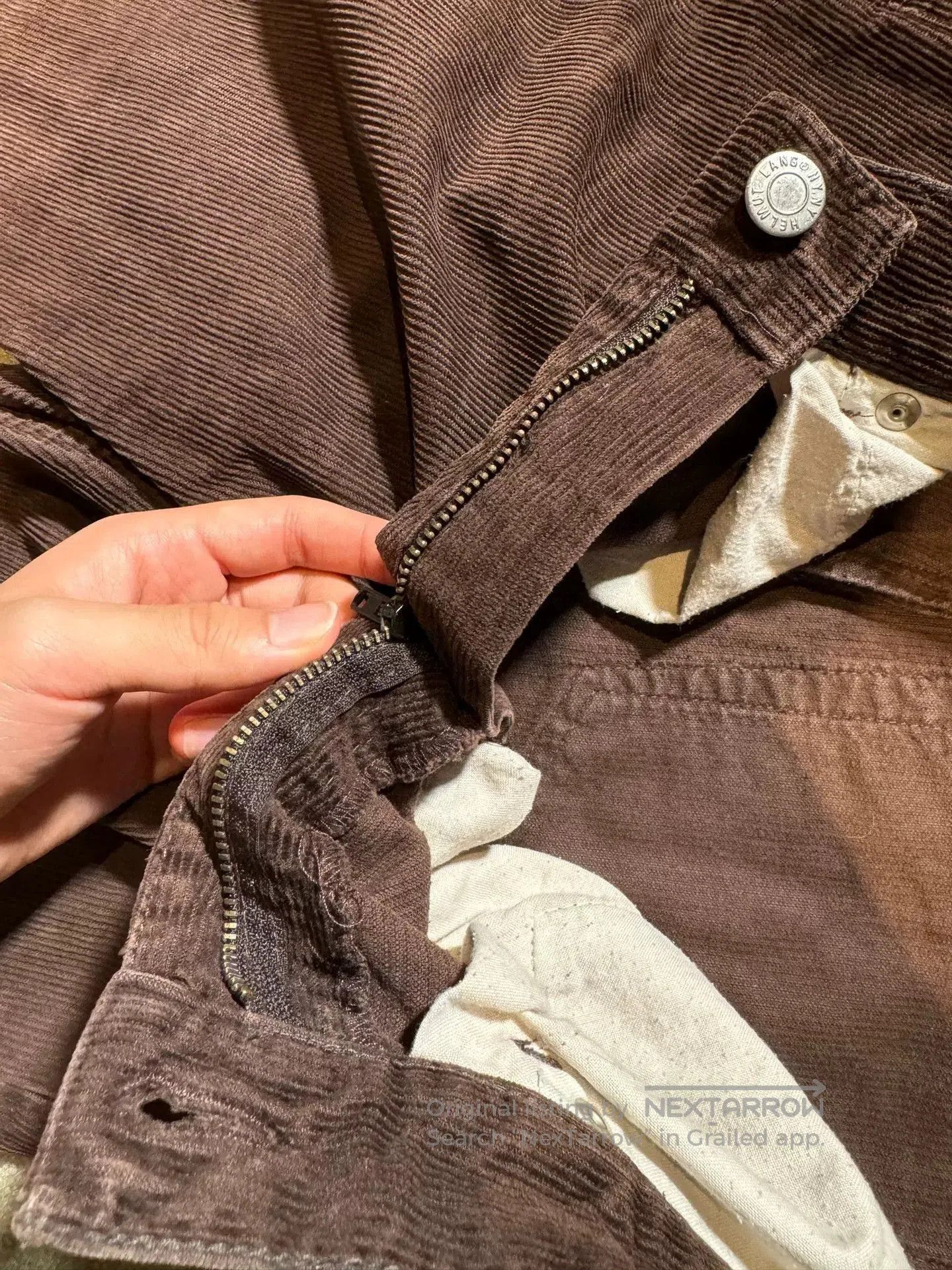 Helmut Lang vintage brown corduroy boot cut pants. Size US 30 / EU 46 - 3 Thumbnail