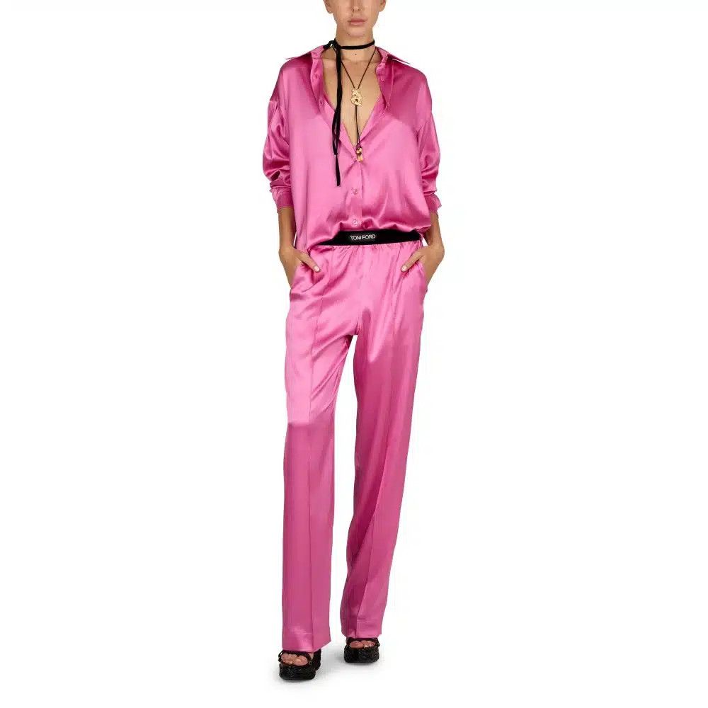 Tom Ford o1loc1c1125 PAW397 Pajama Pant in Pink Size 25" / US 0 / IT 36 - 2 Thumbnail