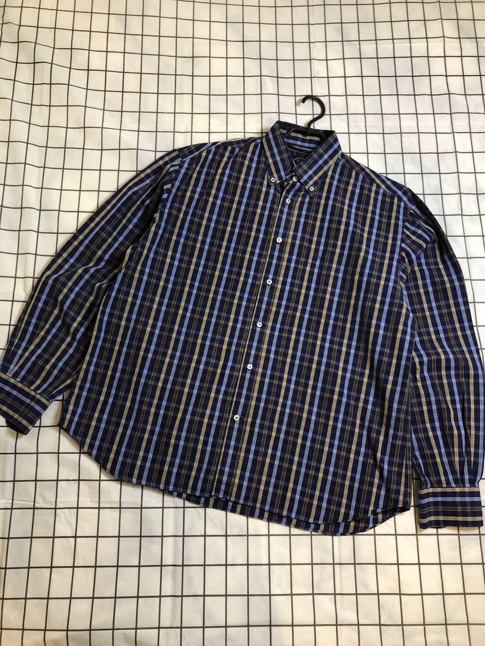 Paul & Shark Paul & Shark Yachting Gold Blue Check Long Sleeve Shirt Size US L / EU 52-54 / 3 - 1 Thumbnail