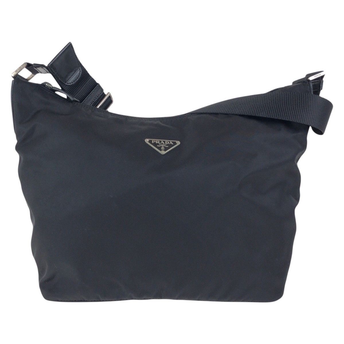 Prada Prada Tessuto Nylon/leather Shoulder Bag Leather Shoulder Bag in Black, Women's