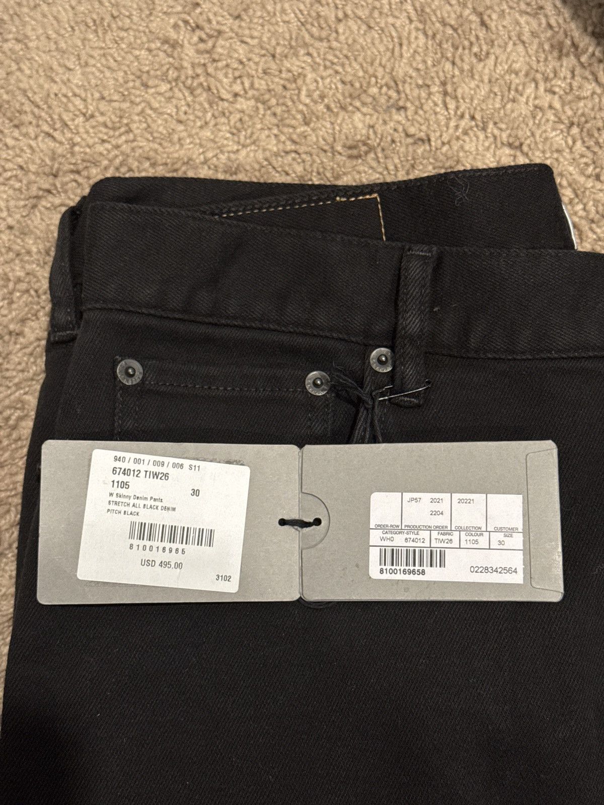 Balenciaga Skinny denim pants black denim Size 30" / US 8 / IT 44 - 4 Thumbnail