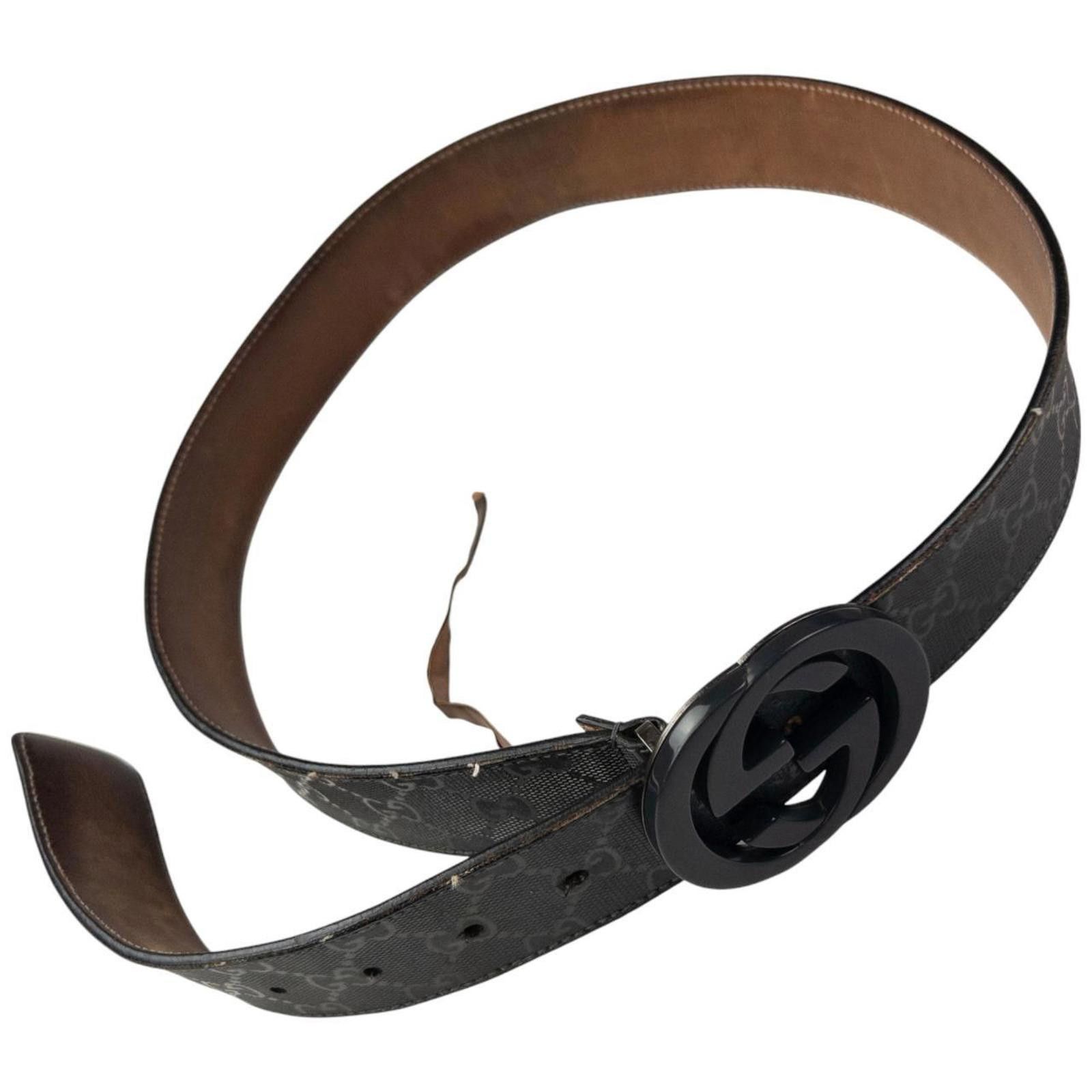 Gucci Vintage Gucci Monogram Belt Size W34 Size ONE SIZE - 3 Thumbnail