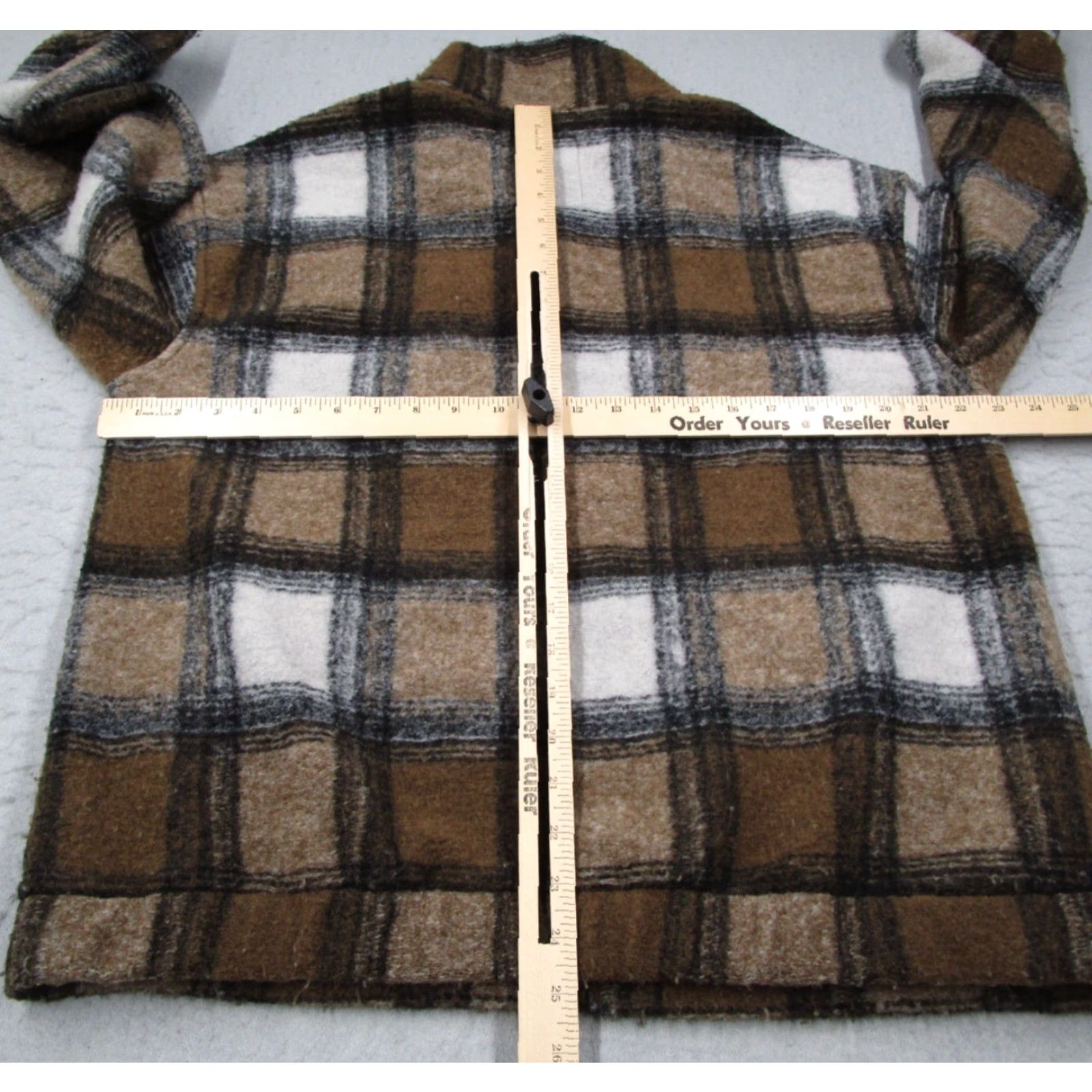 Kavu Jacket Mens Medium Brown Wool Blend Full Zip Hike Travel Camp Gorpcore Shirt Mens Brown Wool Blend Full Zip Jacket