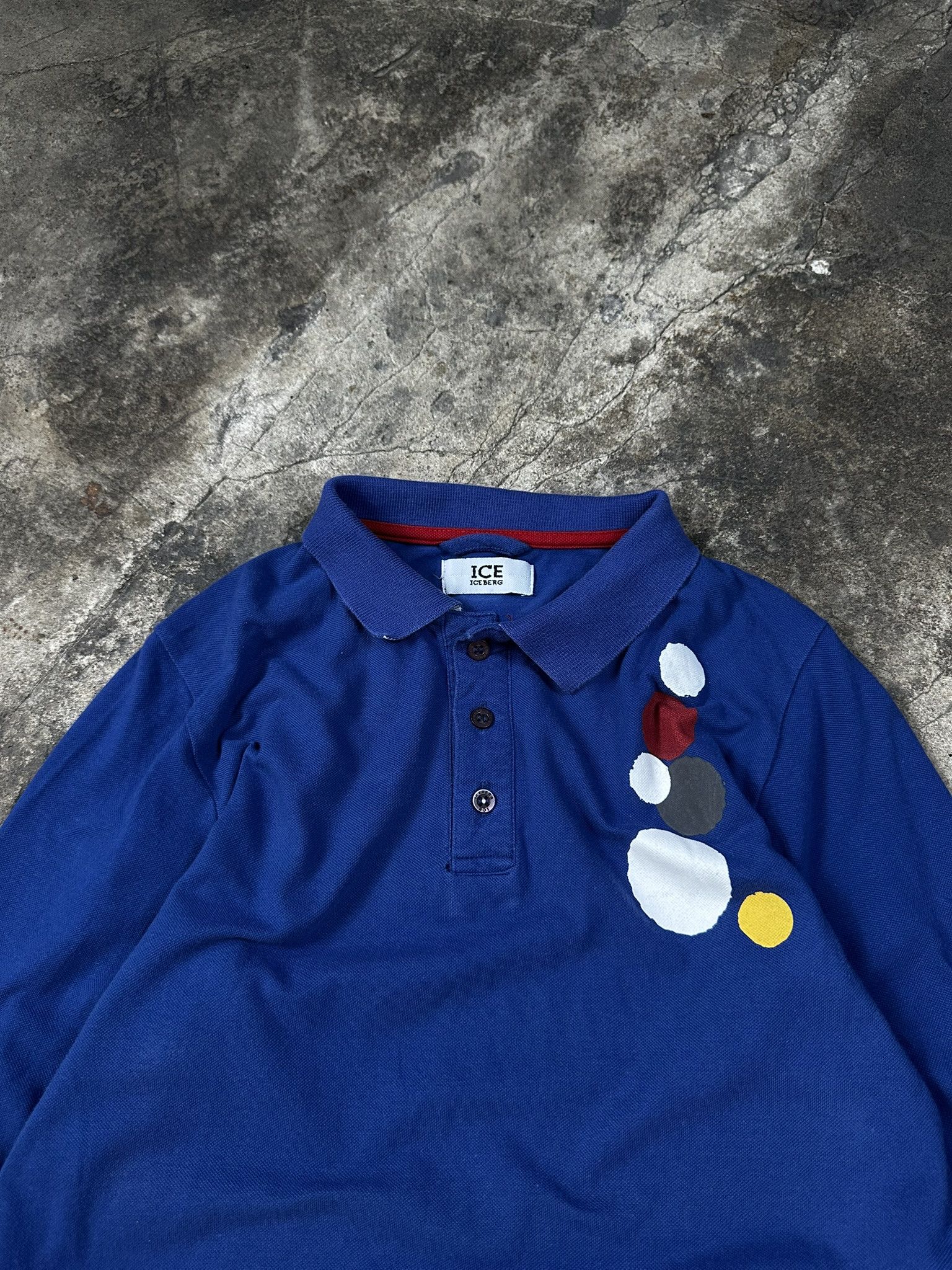 Iceberg Ice Iceberg Dots Polo Longsleeve Shirt Size US M / EU 48-50 / 2 - 2 Thumbnail