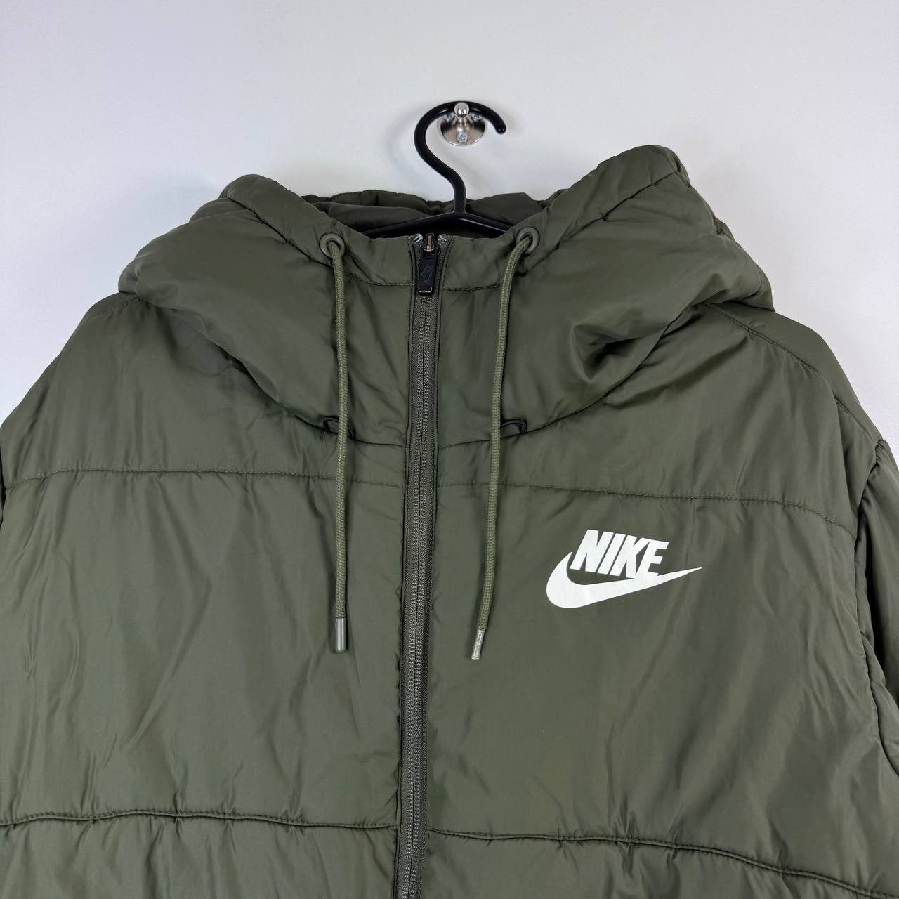Nike Nike Women’s Hooded Jacket Olive Green Zip Up Puffer Size M Size M / US 6-8 / IT 42-44 - 2 Thumbnail