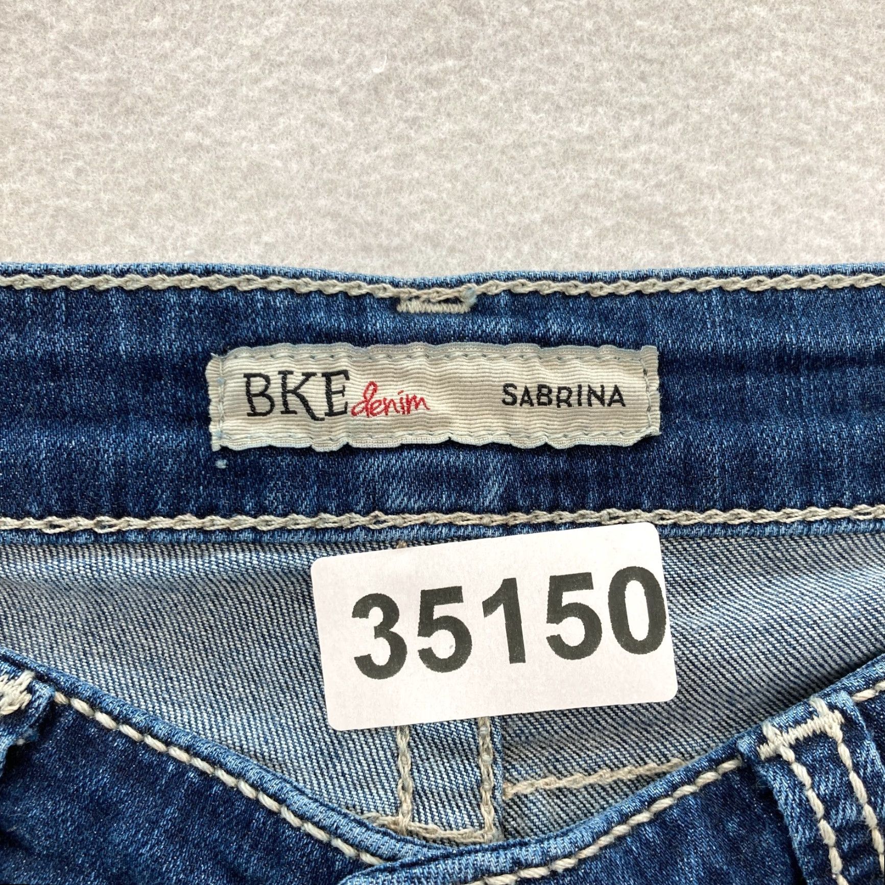 Vintage Buckle BKE Sabrina Crop Jeans Women's 27 Dark Blue Stretch Denim Low Rise Grunge Jeans Size 27" / US 4 / IT 40 - 4 Thumbnail